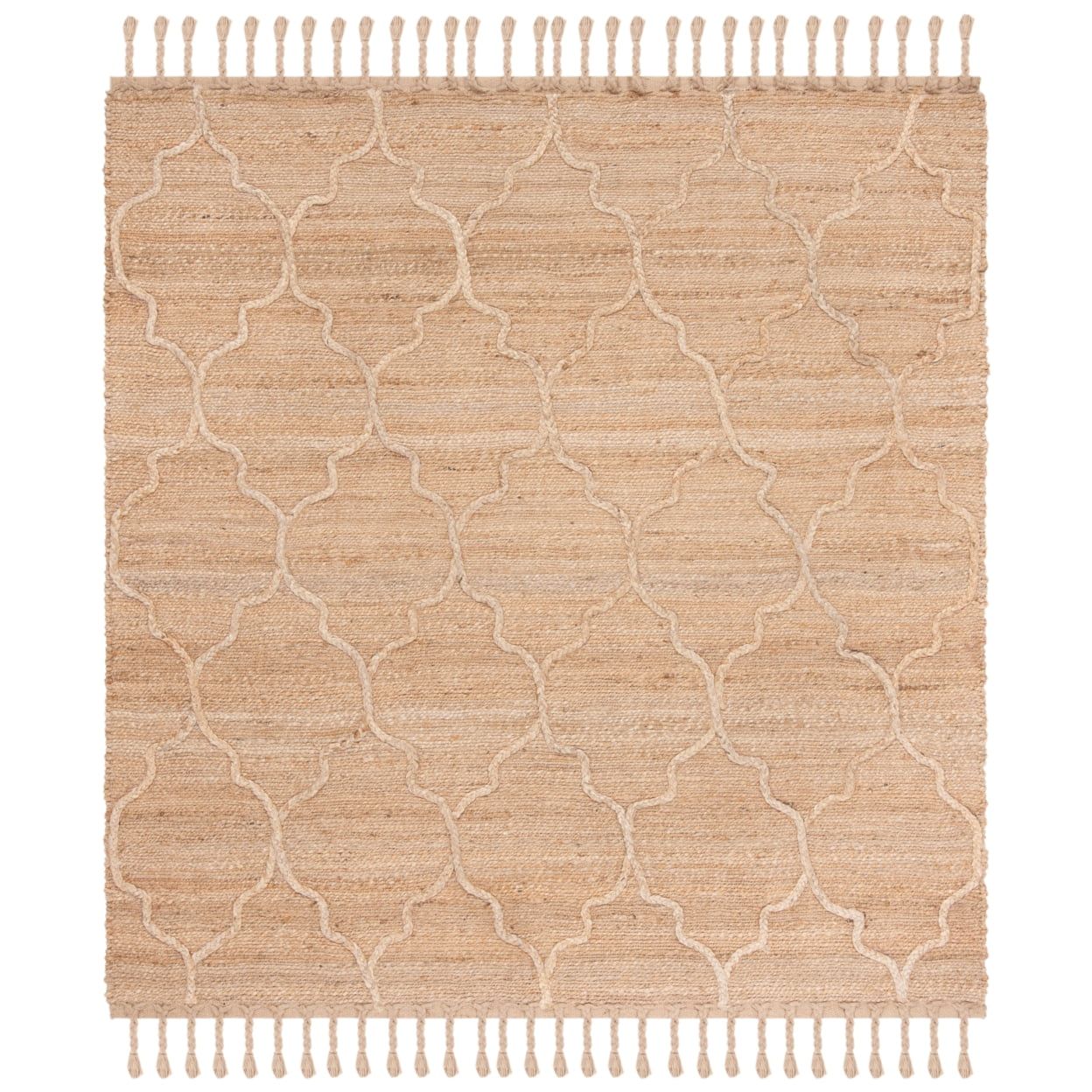 Eco-Friendly Handwoven Natural Fiber 4' Square Rug