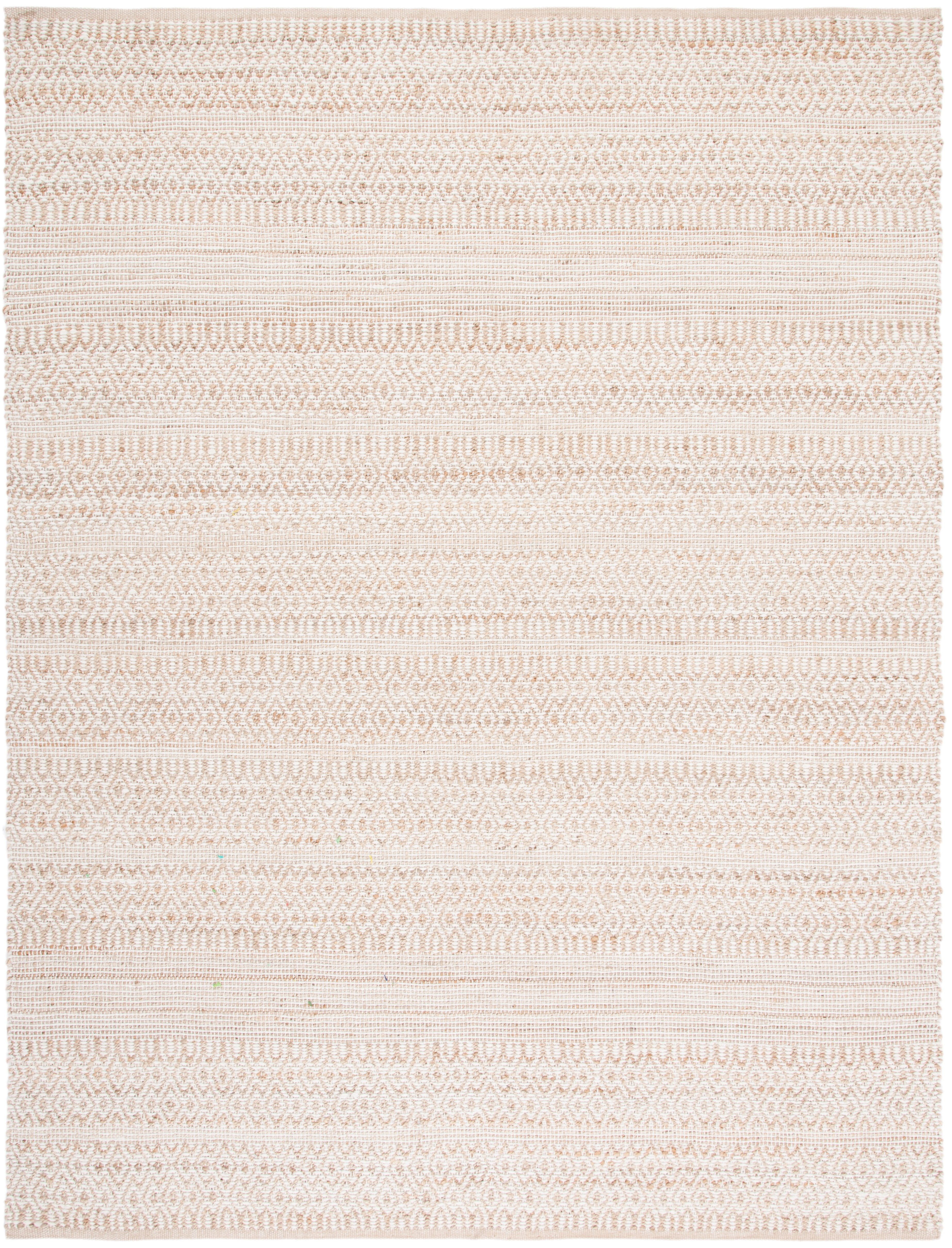 Ivory Hand-Knotted Wool 9' x 12' Area Rug