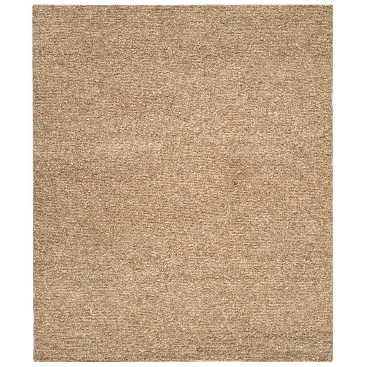 Handmade Flat Woven Rectangular Cotton Rug, 9' x 12', Beige