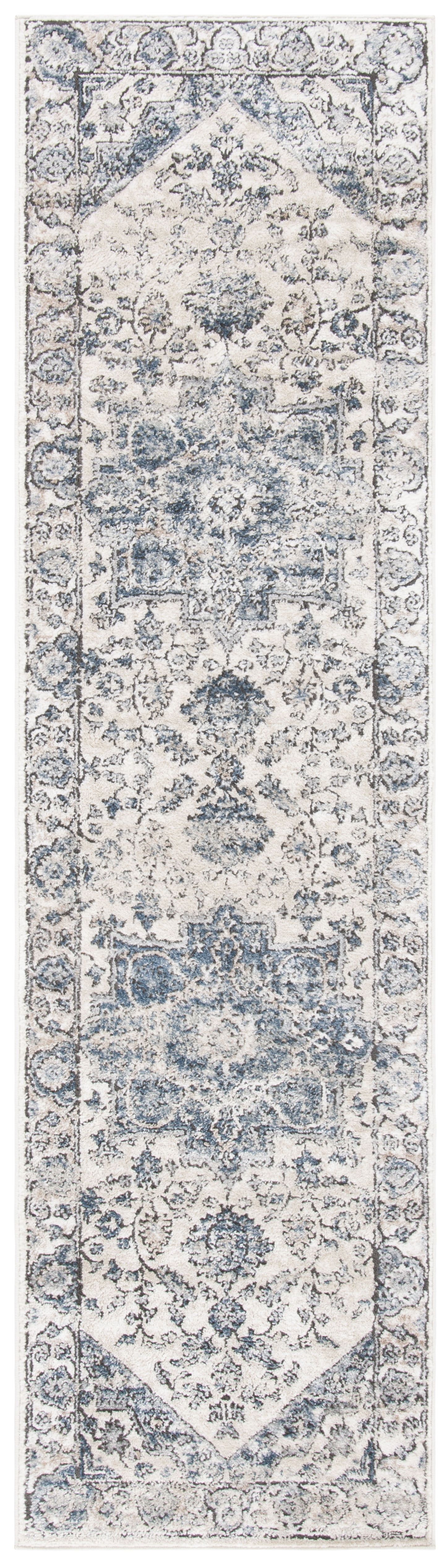 Ivory Medallion 27'' Synthetic Stain-Resistant Area Rug
