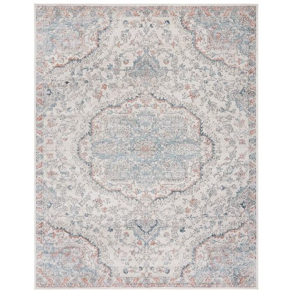 Oregon Blue and Gray Synthetic Medallion 9' x 12' Area Rug