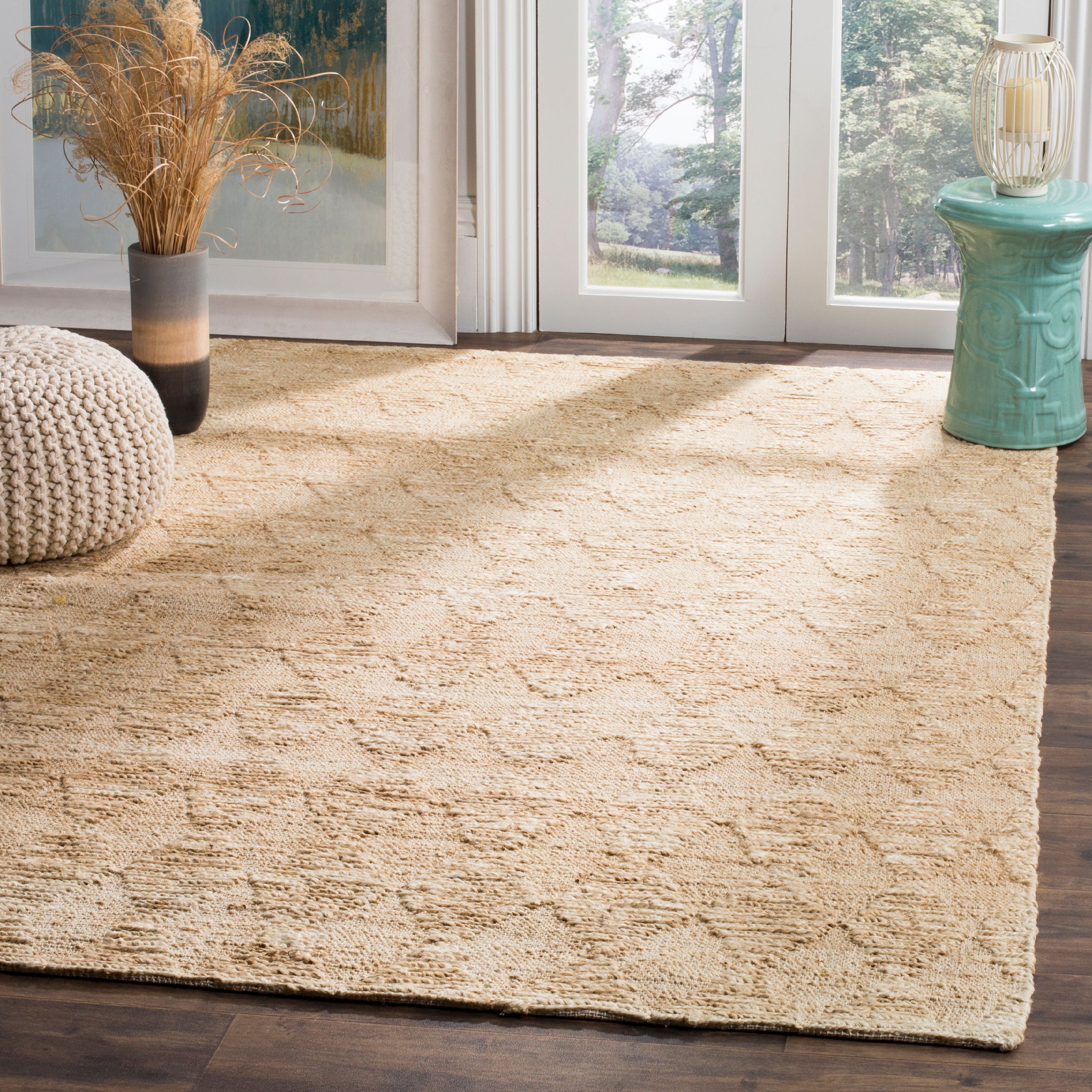 Gray Hand-Knotted Reversible Jute 4' x 6' Rug