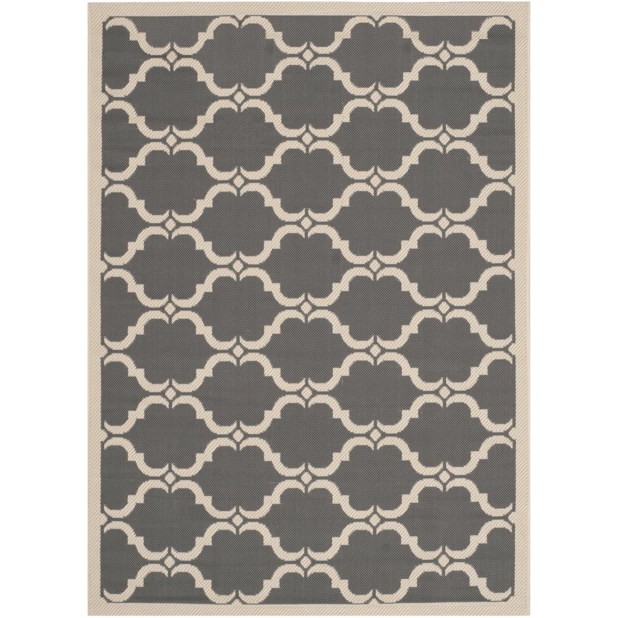 Gray 5' x 7' Synthetic Easy Care Rectangular Rug