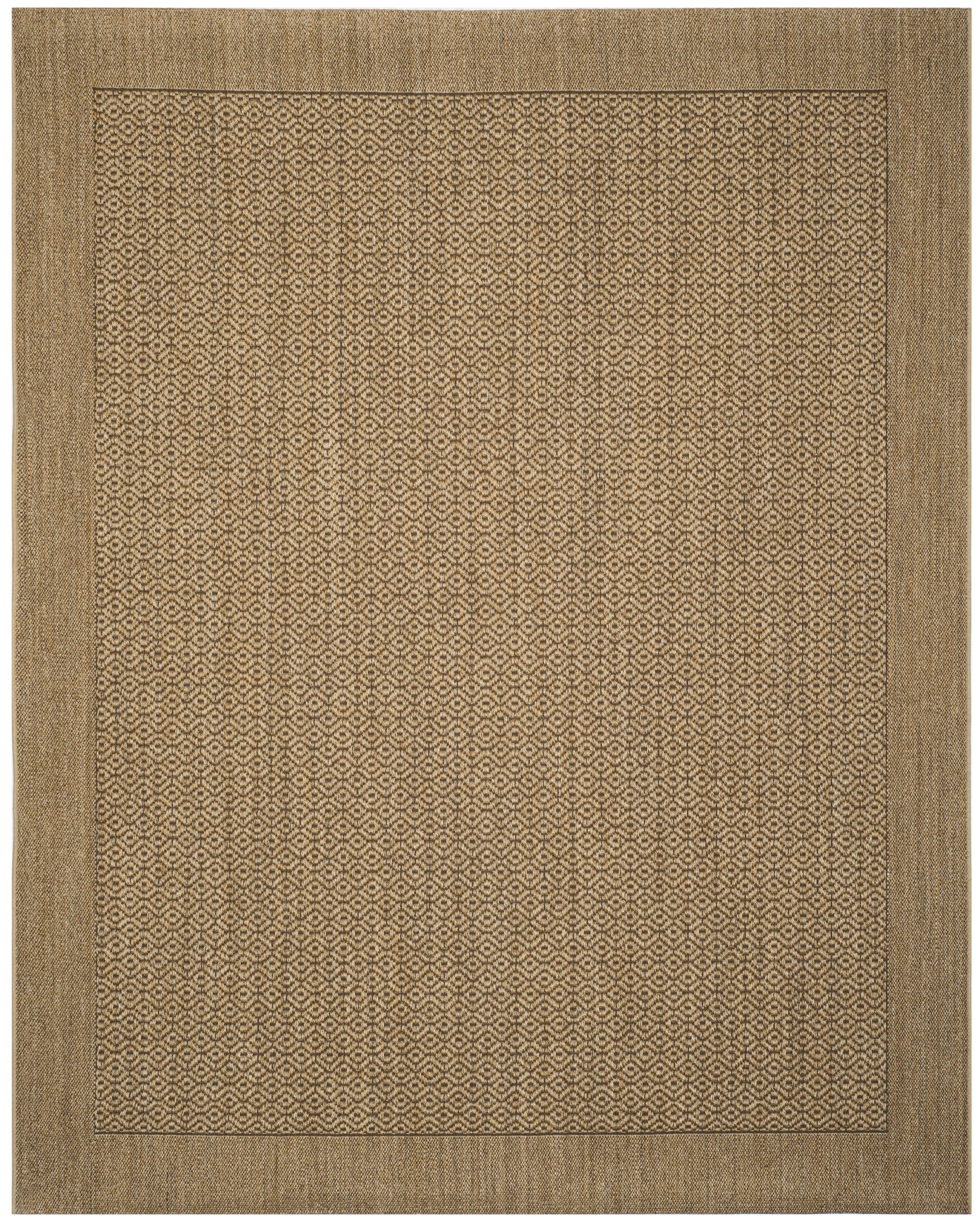 Natural Geometric Sisal 9' x 12' Non-slip Area Rug