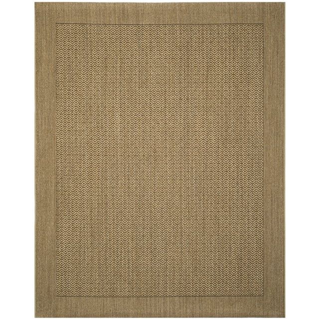 Natural Geometric Sisal 9' x 12' Non-slip Area Rug