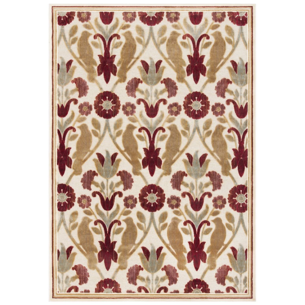 Luxe Red Silken Charm 59" Viscose Chenille Area Rug