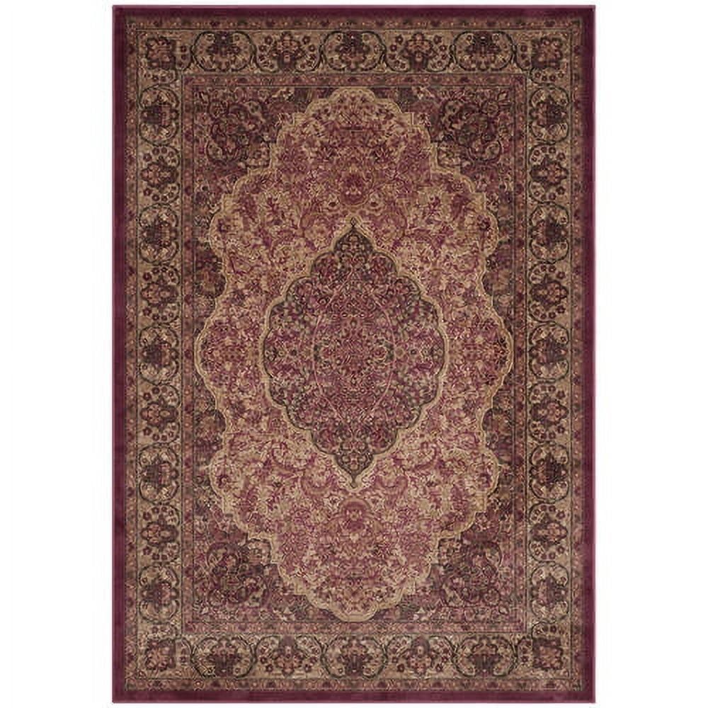 Rose Rectangular Viscose Chenille Silk Area Rug, 8' x 11'2"