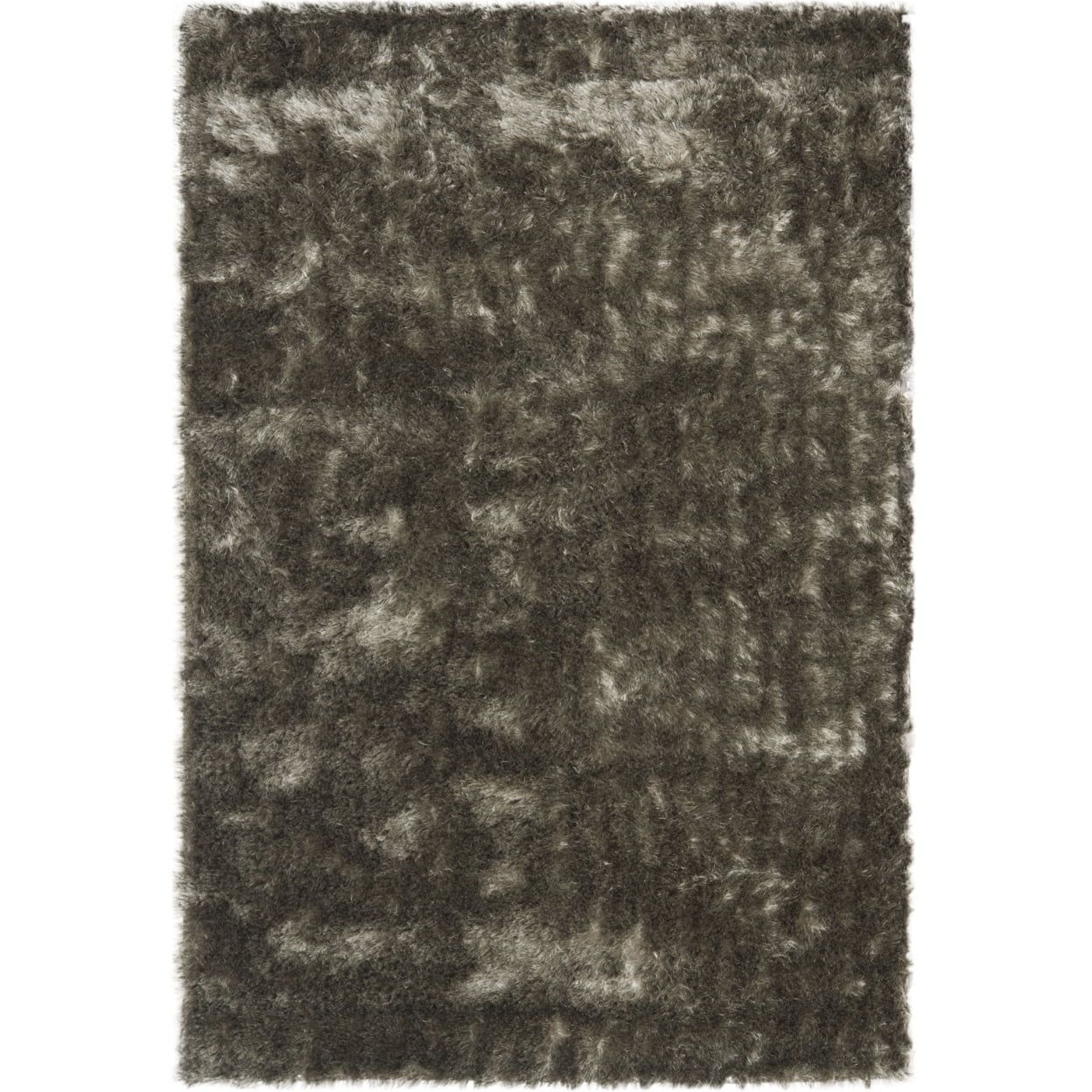 Luxe Silver Hand-Tufted 10' x 14' Shag Wool Blend Area Rug