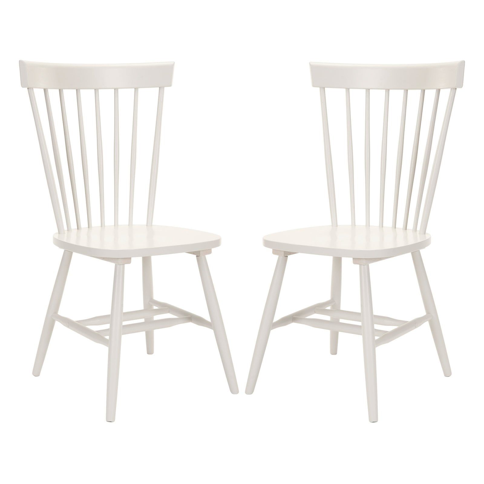 Off-White Oak Windsor Slat Back Side Chair Set