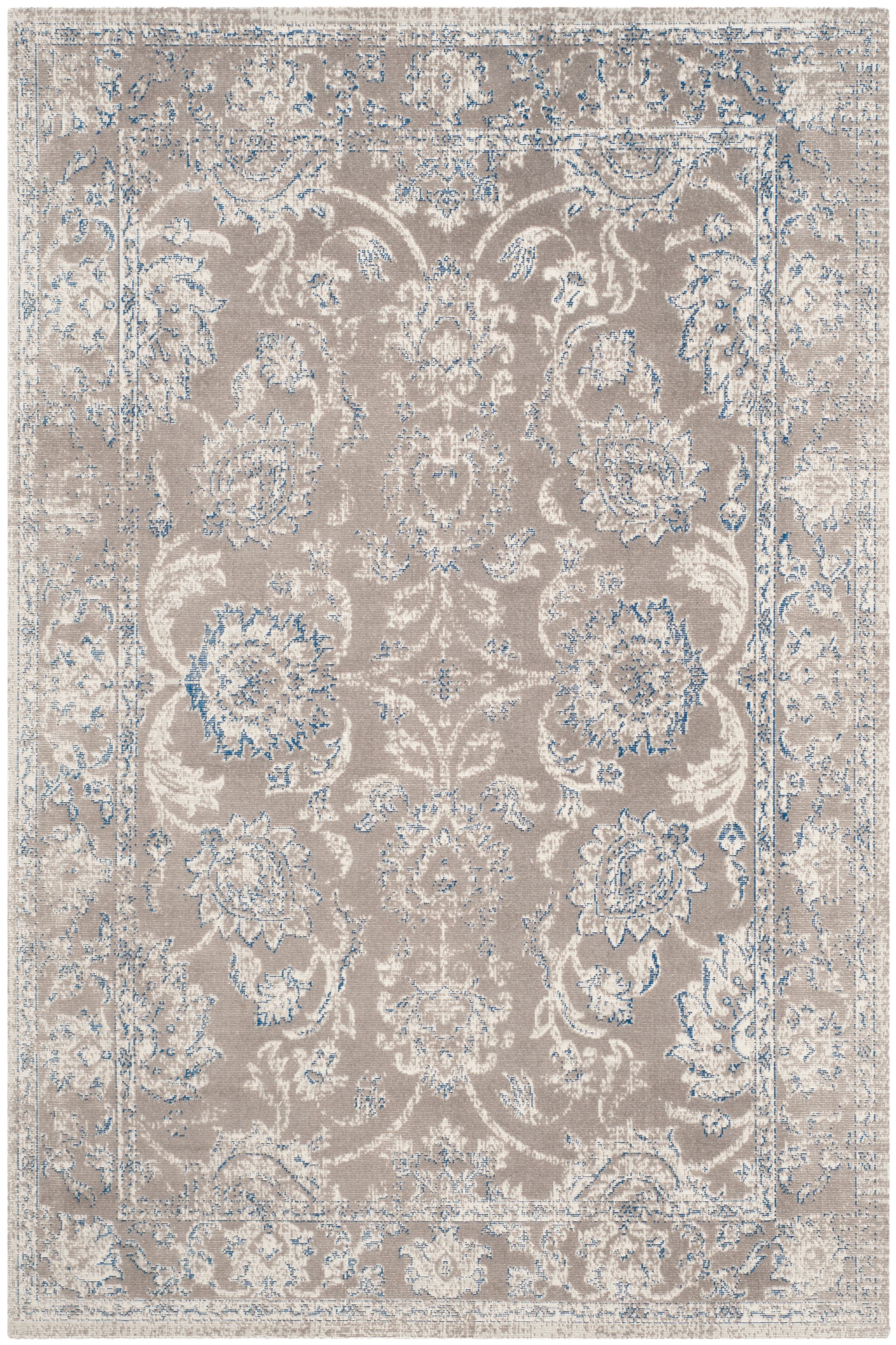 Patina 4' x 4' Square Blue Cotton Area Rug