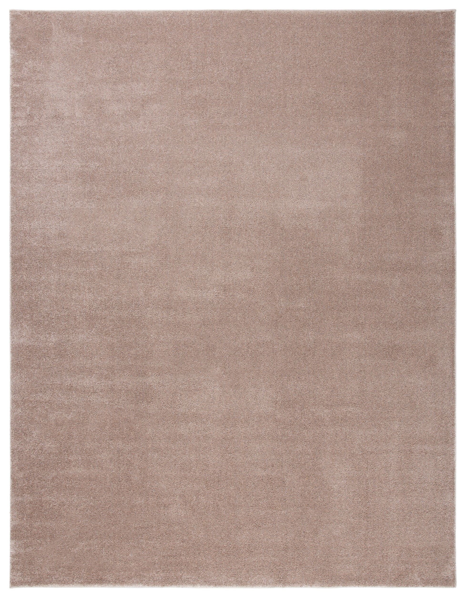 Taupe Rectangular Synthetic Easy Care Area Rug, 4'5" x 6'5"