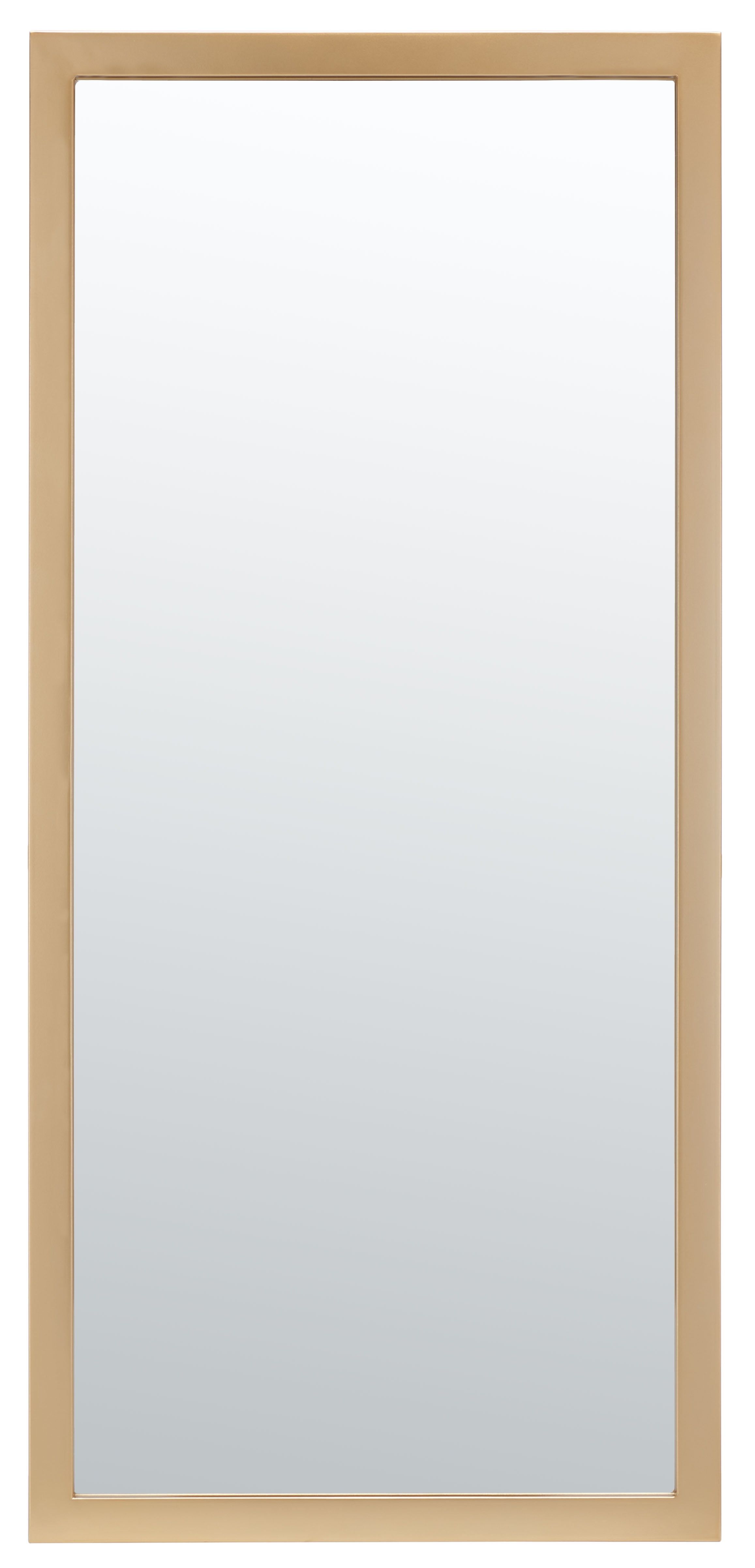 Pravina Rectangular 40'' Gold Solid Wood Frame Mirror