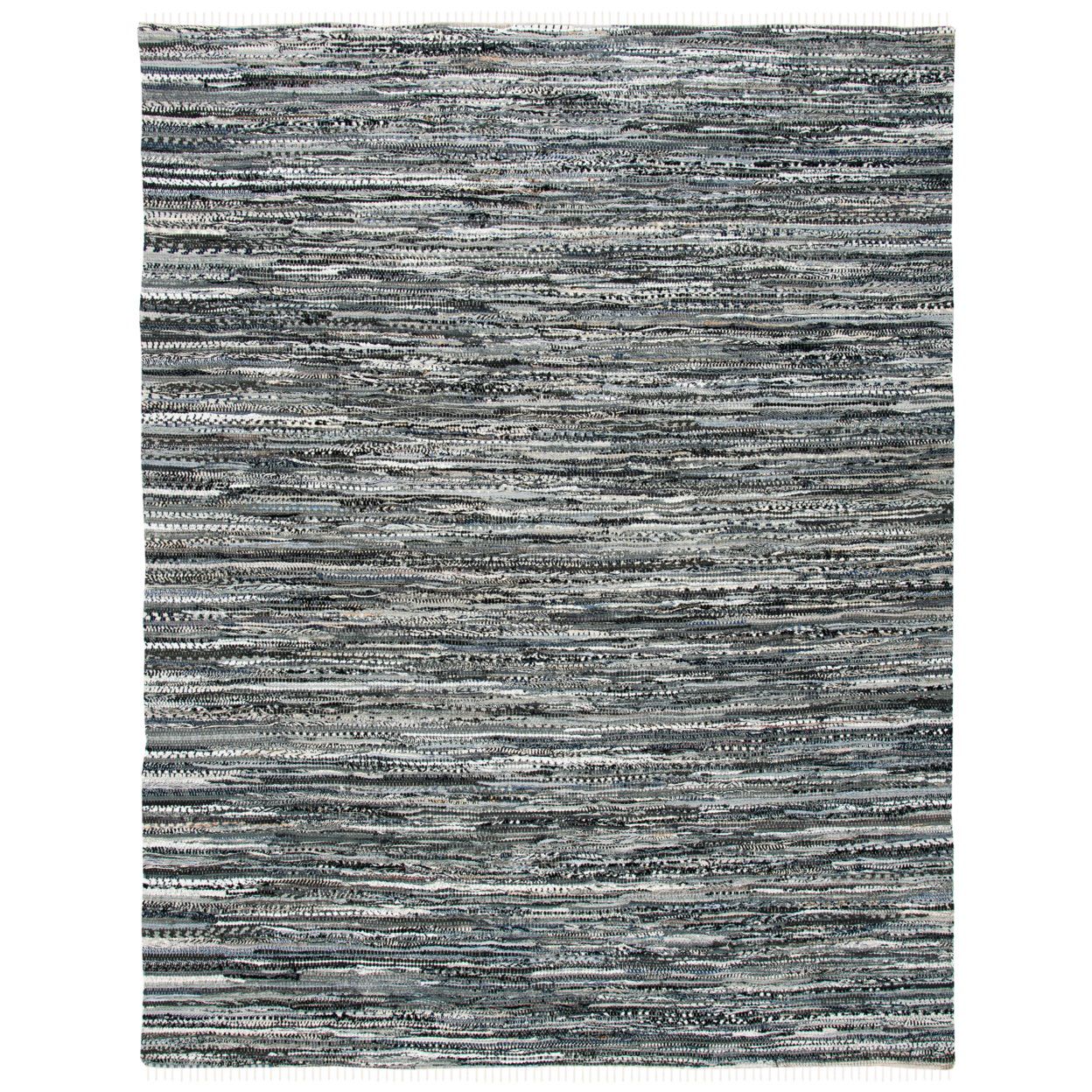 Handmade Gray Stripe Flat-Woven Cotton Runner Rug 62"x20"