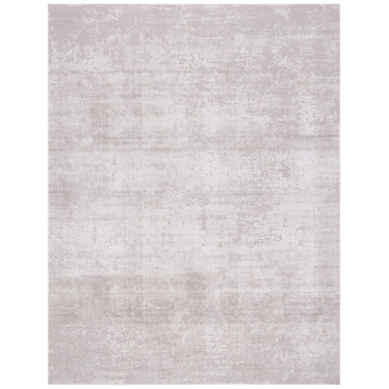 Gray Floral 8' x 10' Synthetic Easy Care Rug