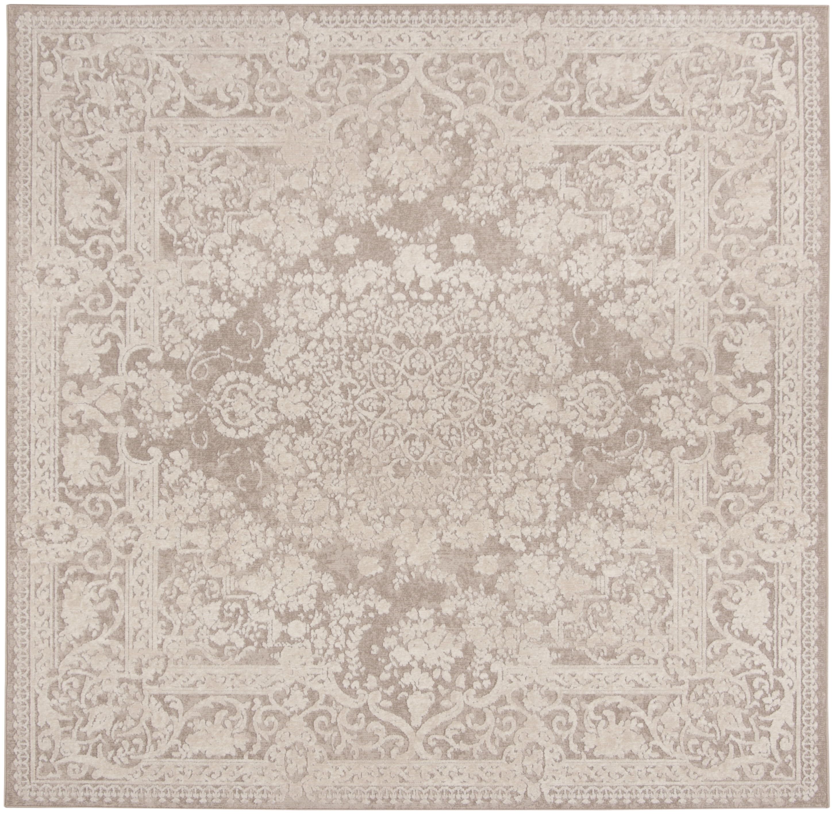 SAFAVIEH Reflection Sophia Traditional Area Rug, Beige/Cream, 10' x 10' Square