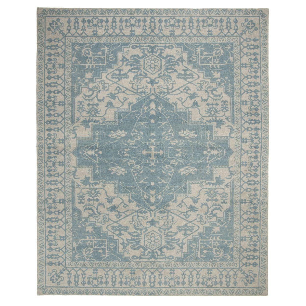 Ivory Elegance Hand-Tufted Wool 6' Square Area Rug