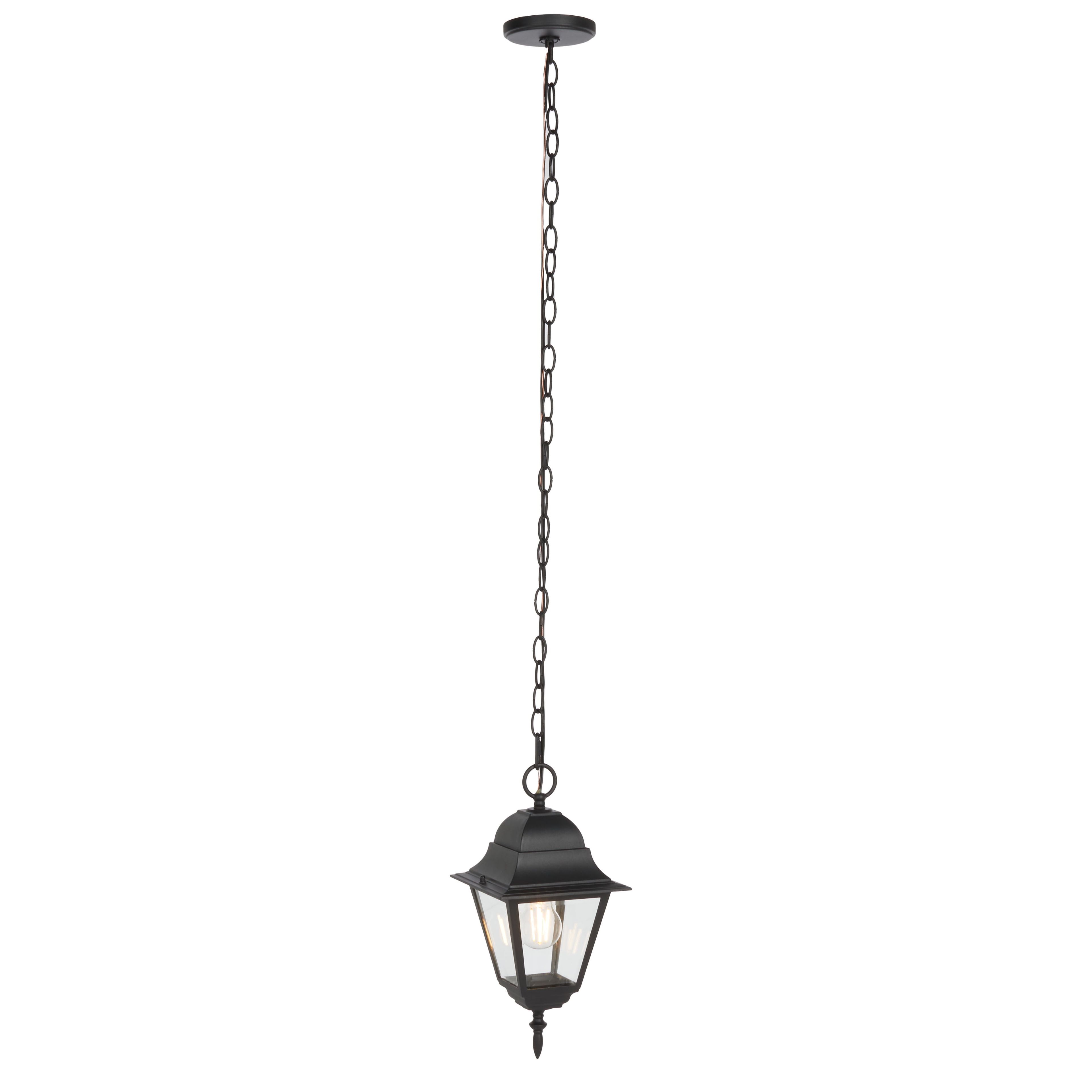 Rhion Black Glass Outdoor Pendant Light