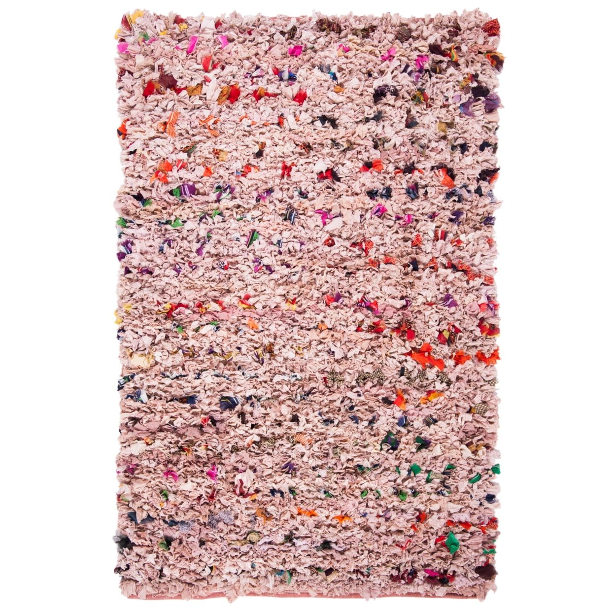 Blush Hand-Tufted Synthetic Shag Runner Rug 2'3" x 6'