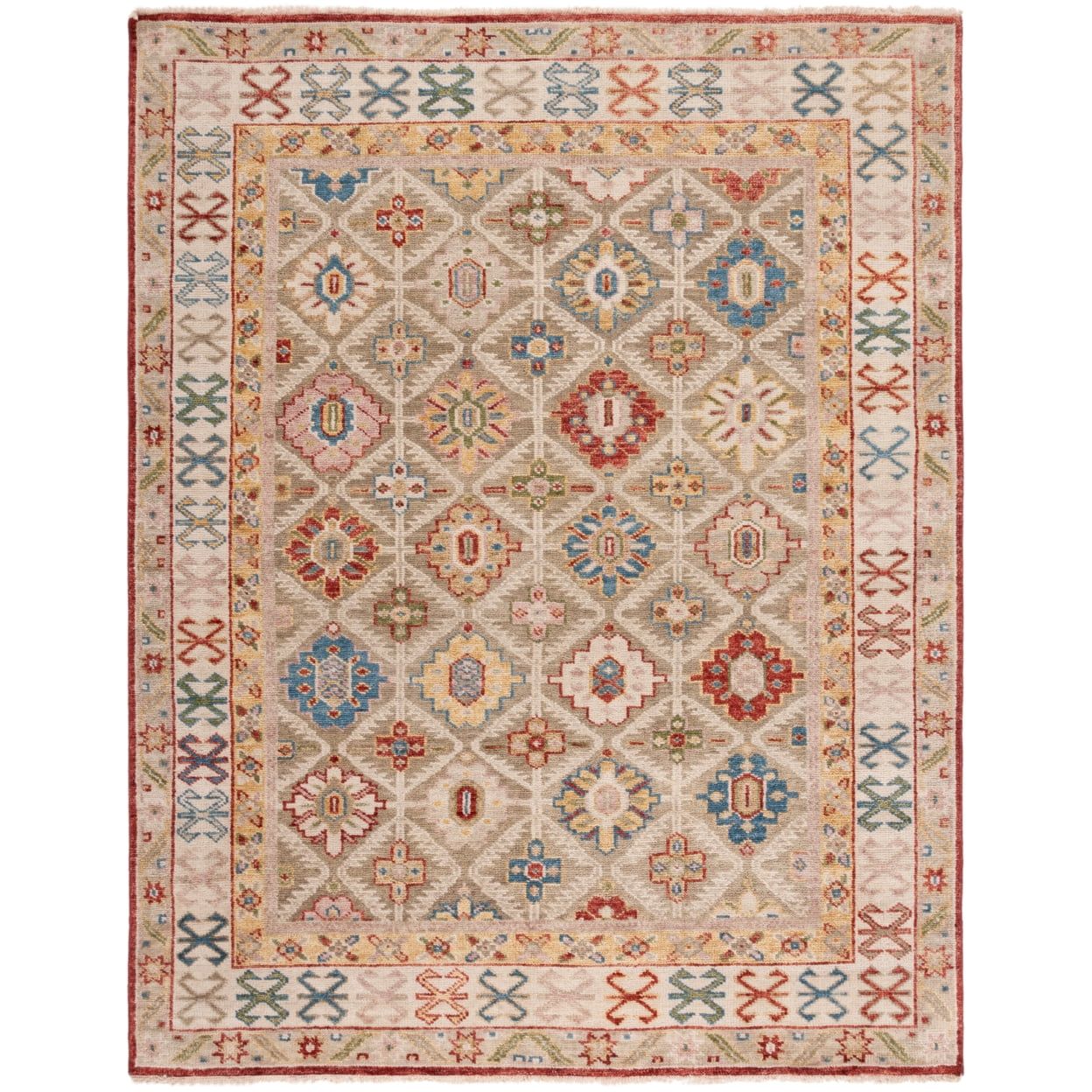 Ivory Elegance 6' x 9' Hand-Knotted Wool Rug