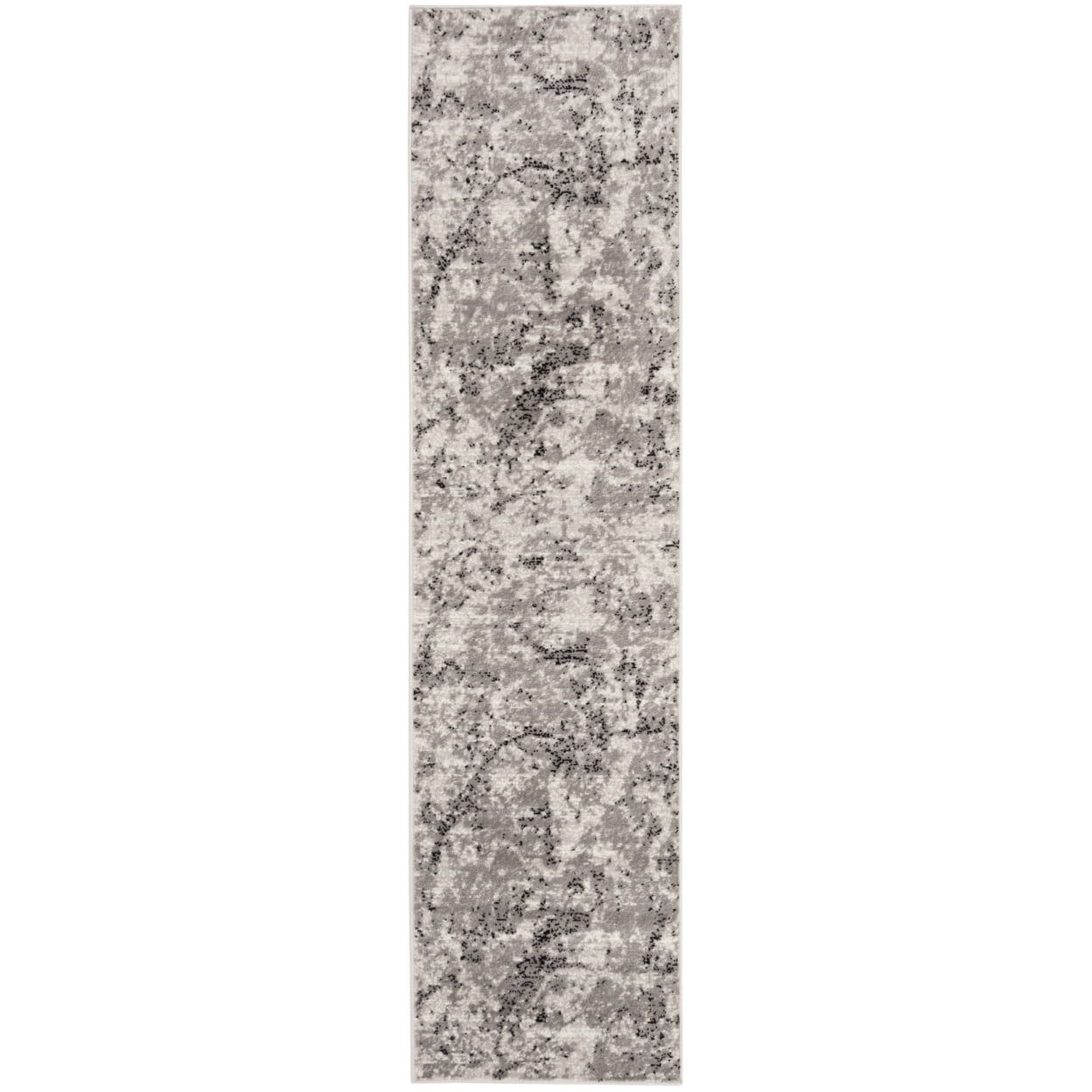 Skyler Grey/Ivory Medallion Reversible Runner Rug