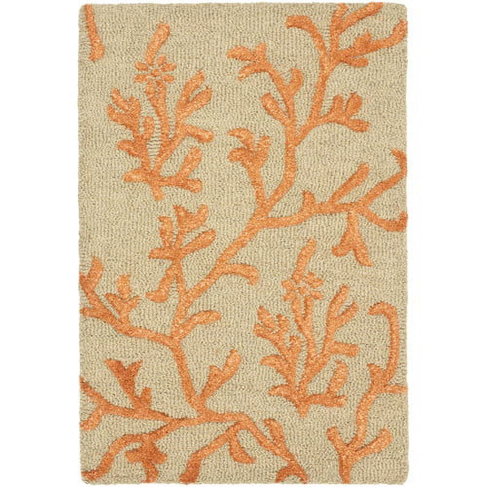 SAFAVIEH Soho Azalea Floral Wool Area Rug, Green/Gold, 2' x 3'