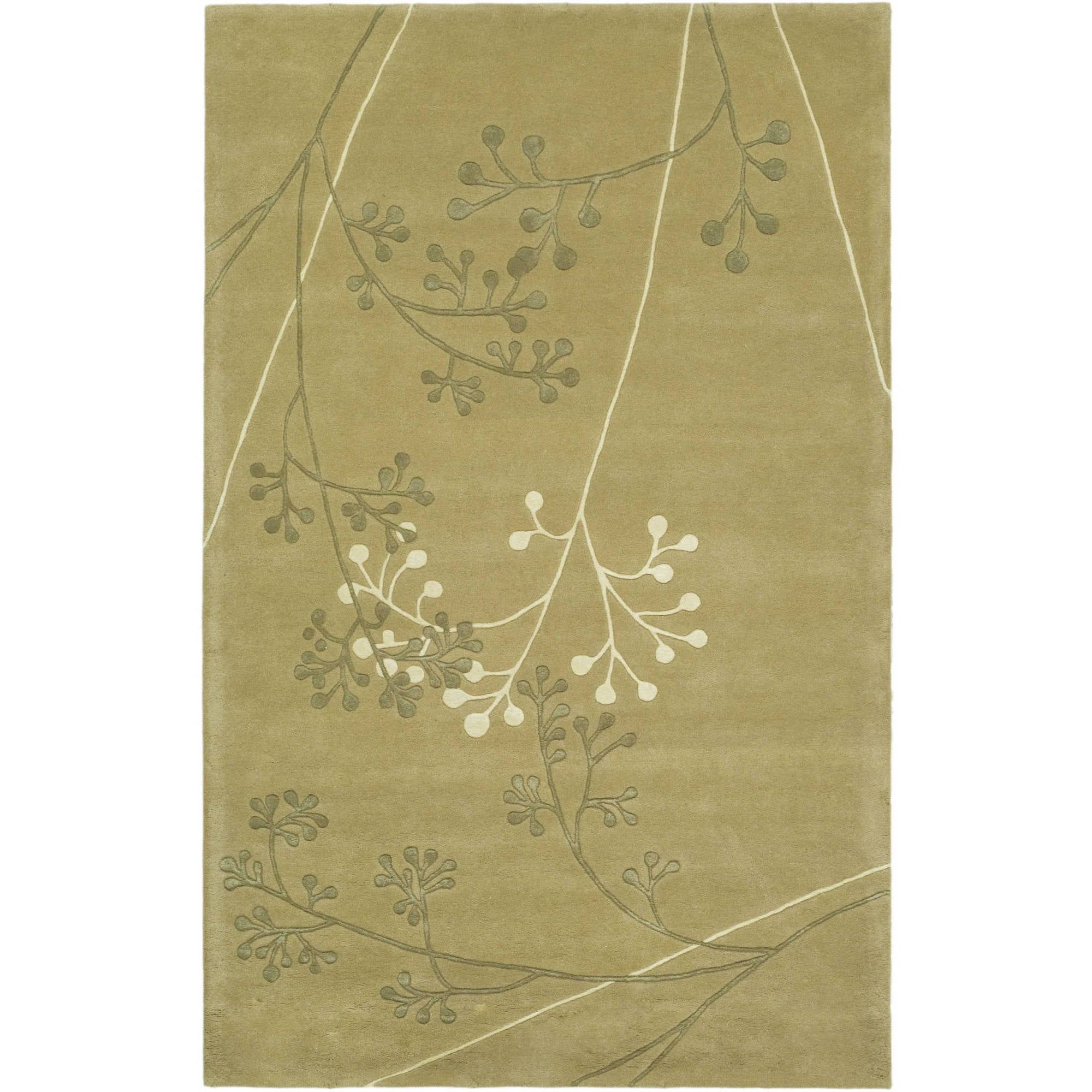 SAFAVIEH Soho Piper Floral Wool Area Rug, Sage, 6' x 9'