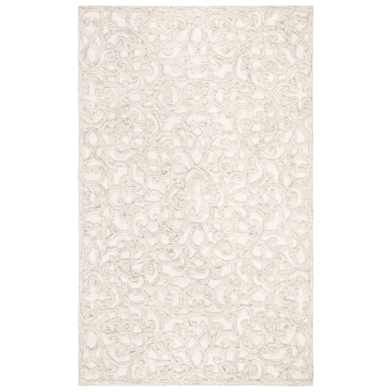 Camel and Ivory Hand-Tufted Wool Area Rug, 2'6" x 4'