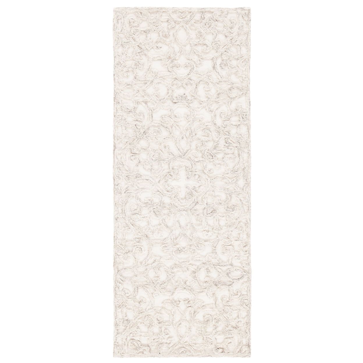 Camel and Ivory Hand-Tufted Wool Runner Rug, 2' x 5'