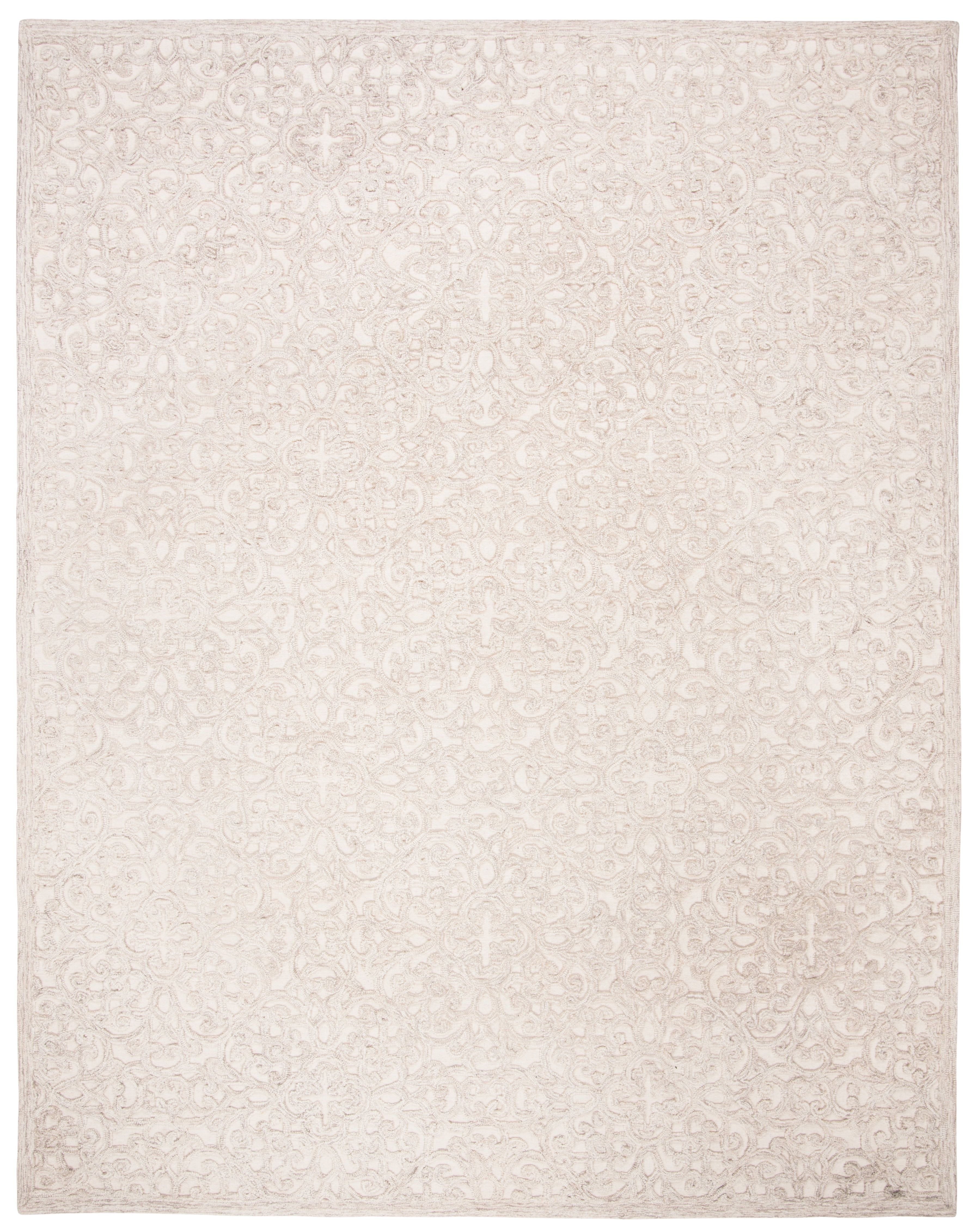 Ivory Hand-Tufted Wool Rectangular 11' x 15' Area Rug