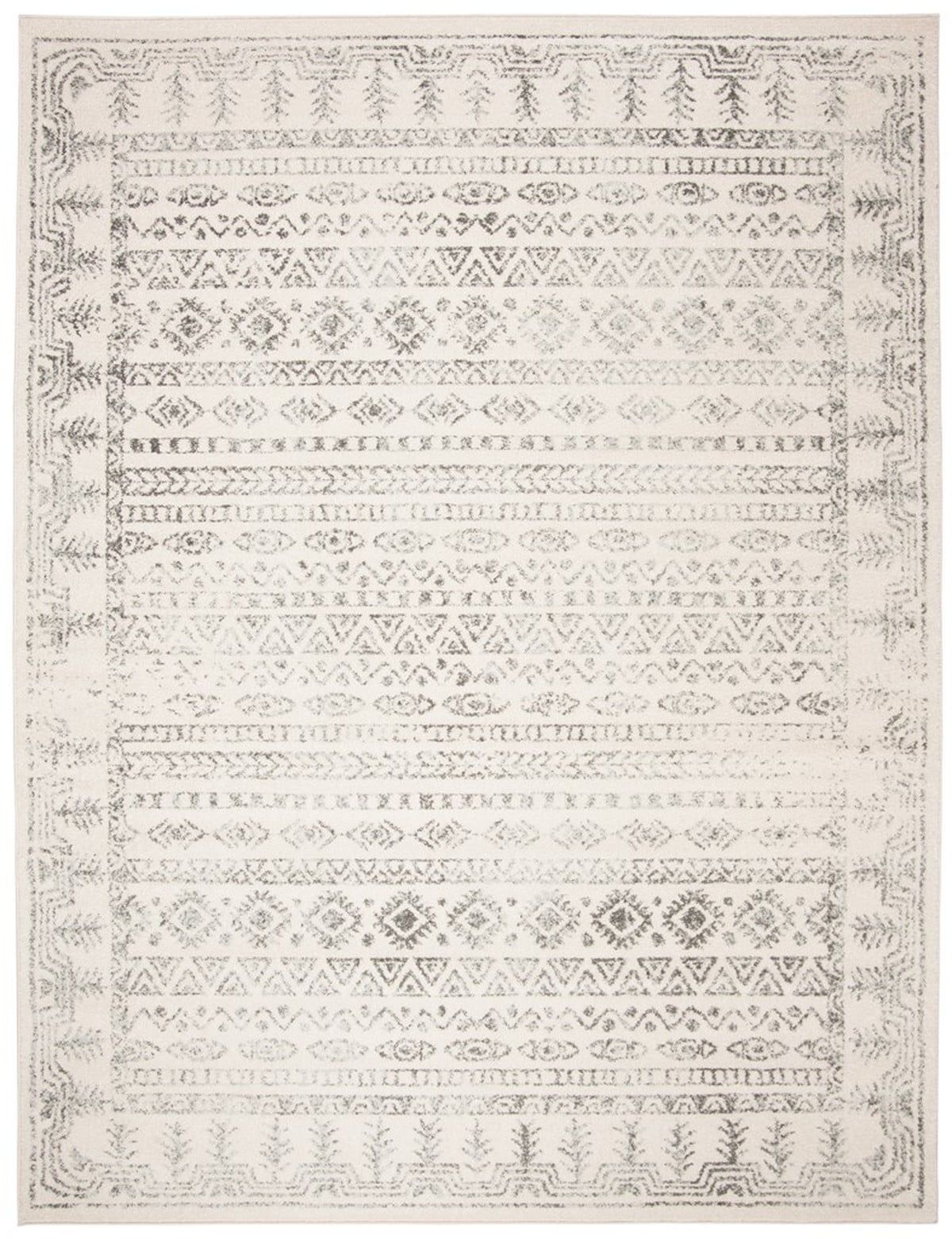 Ivory/Grey Rustic-Chic Synthetic 12' x 15' Area Rug