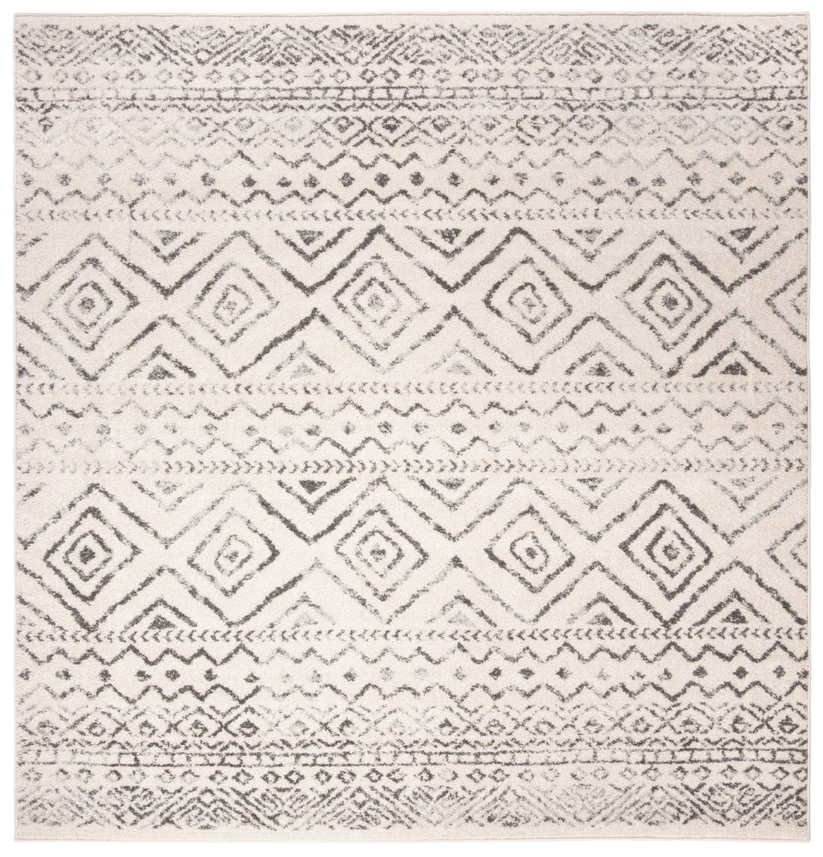 Ivory Square Easy-Care Synthetic Area Rug, 10' x 10'