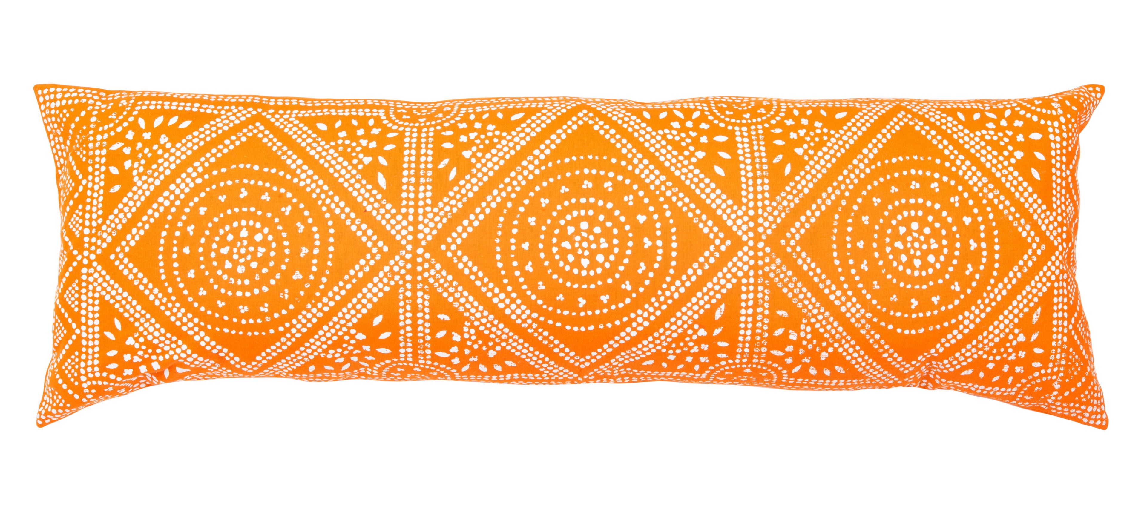 Valenti Bohemian Orange Cotton Rectangular Pillow