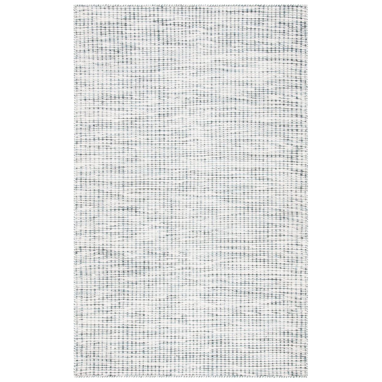 Handmade Gray and Ivory Wool Tufted 4' x 6' Rug