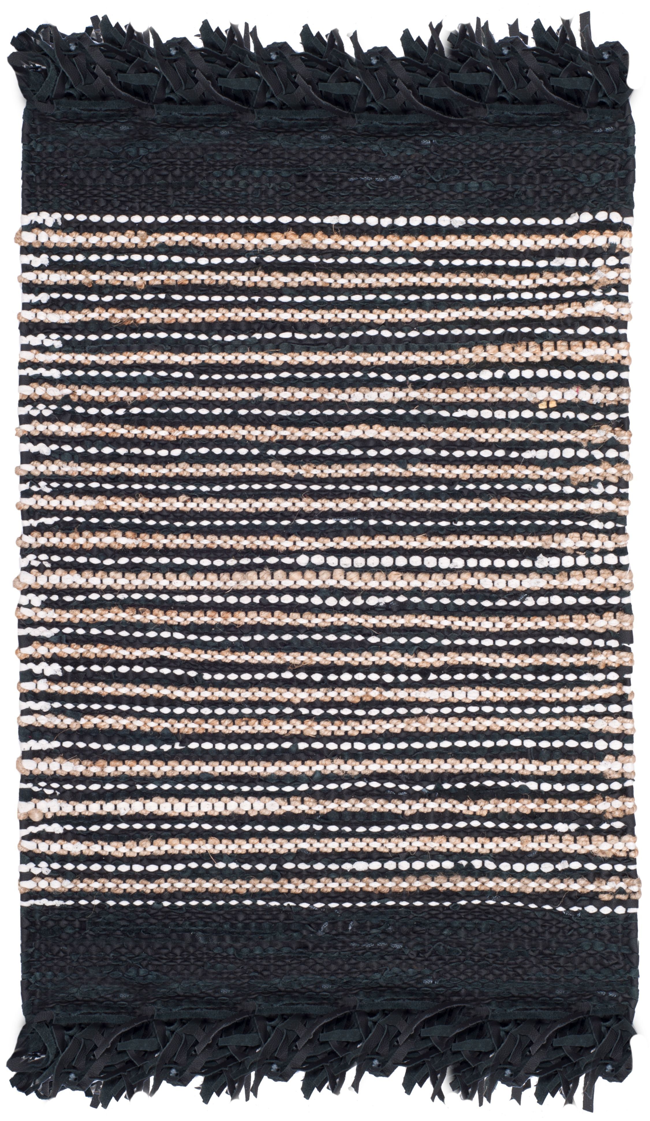 Handmade Premium Black Cowhide 72" Square Area Rug