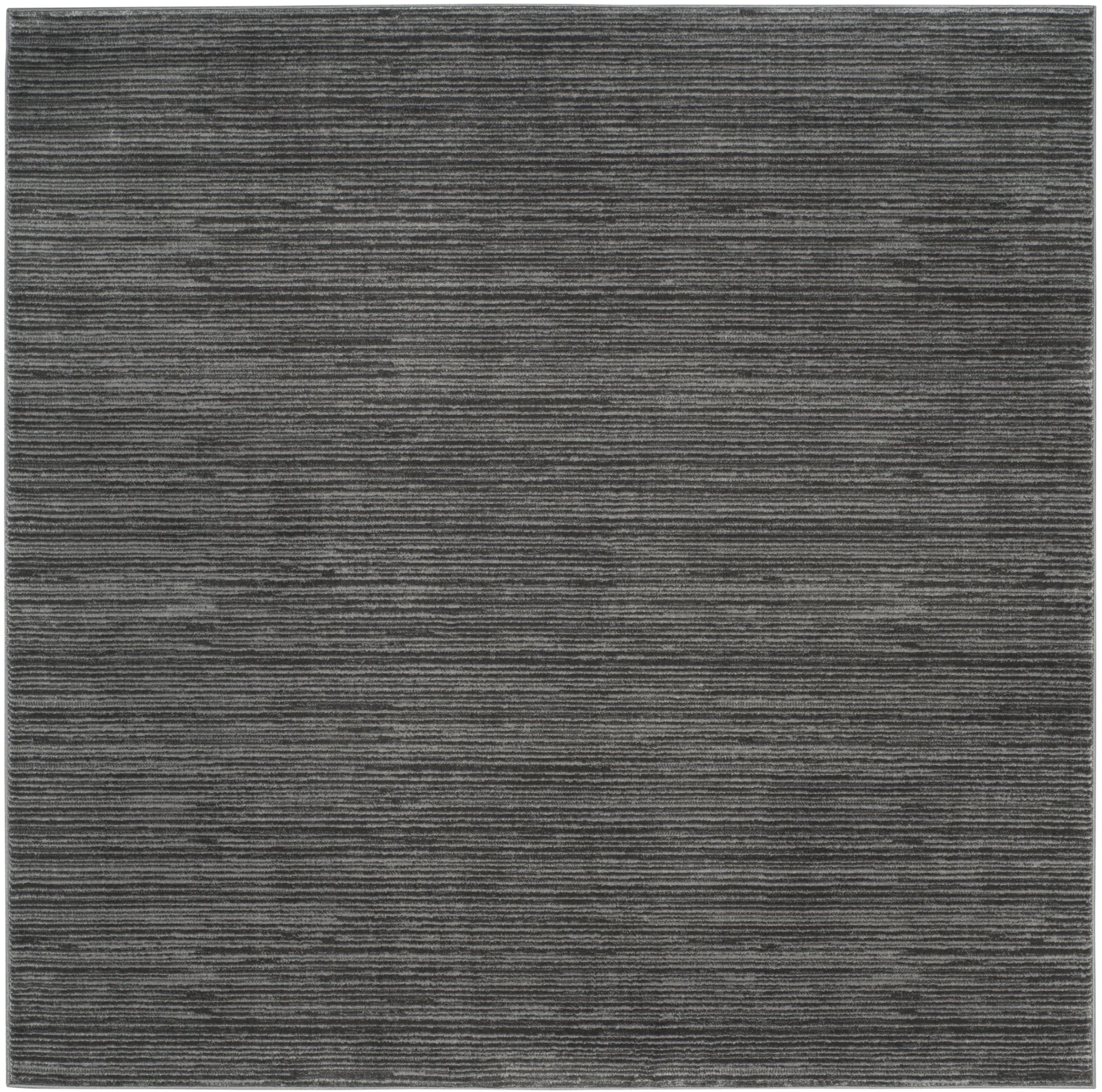 Elysian 10' Square Gray Synthetic Easy-Care Stain-Resistant Area Rug