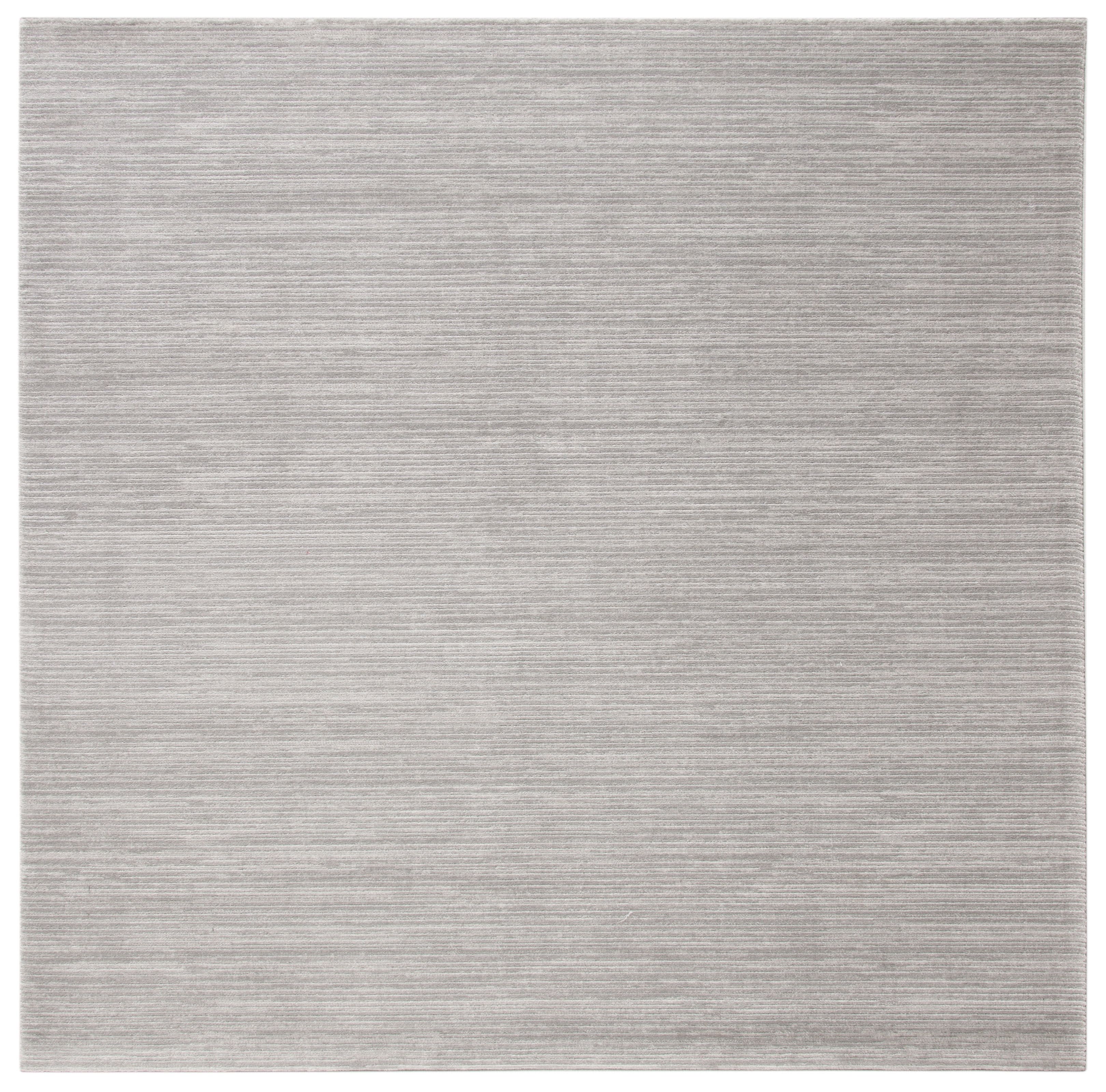 Elysian Abstract Silver 10' Square Synthetic Area Rug