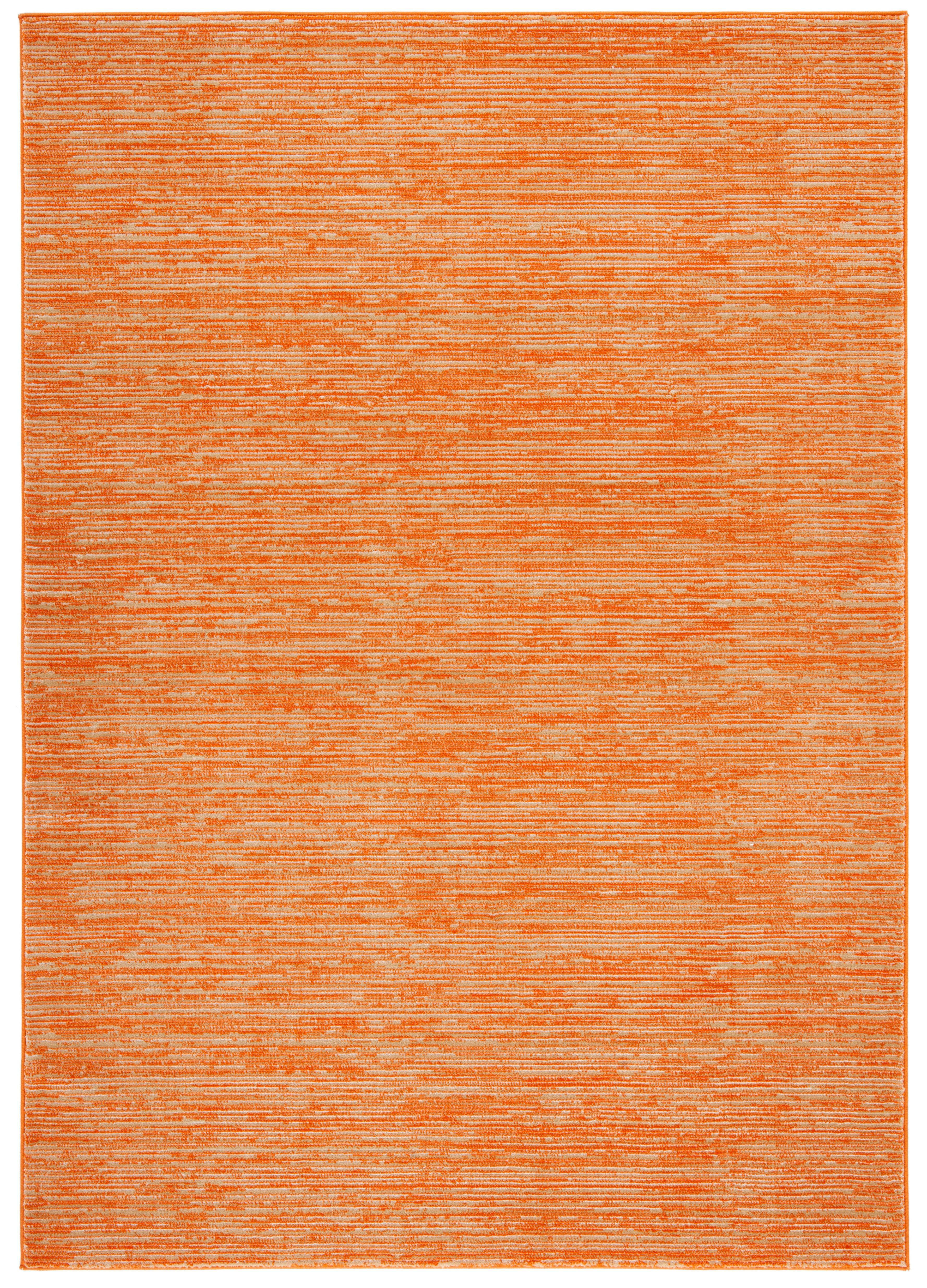 Orange Flat Woven Synthetic Area Rug, 5'1" x 7'6"