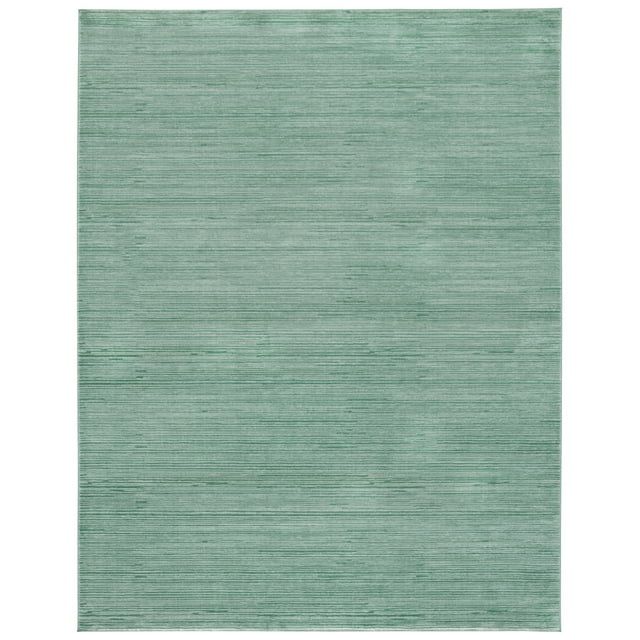 Light Green 9' x 12' Abstract Synthetic Area Rug