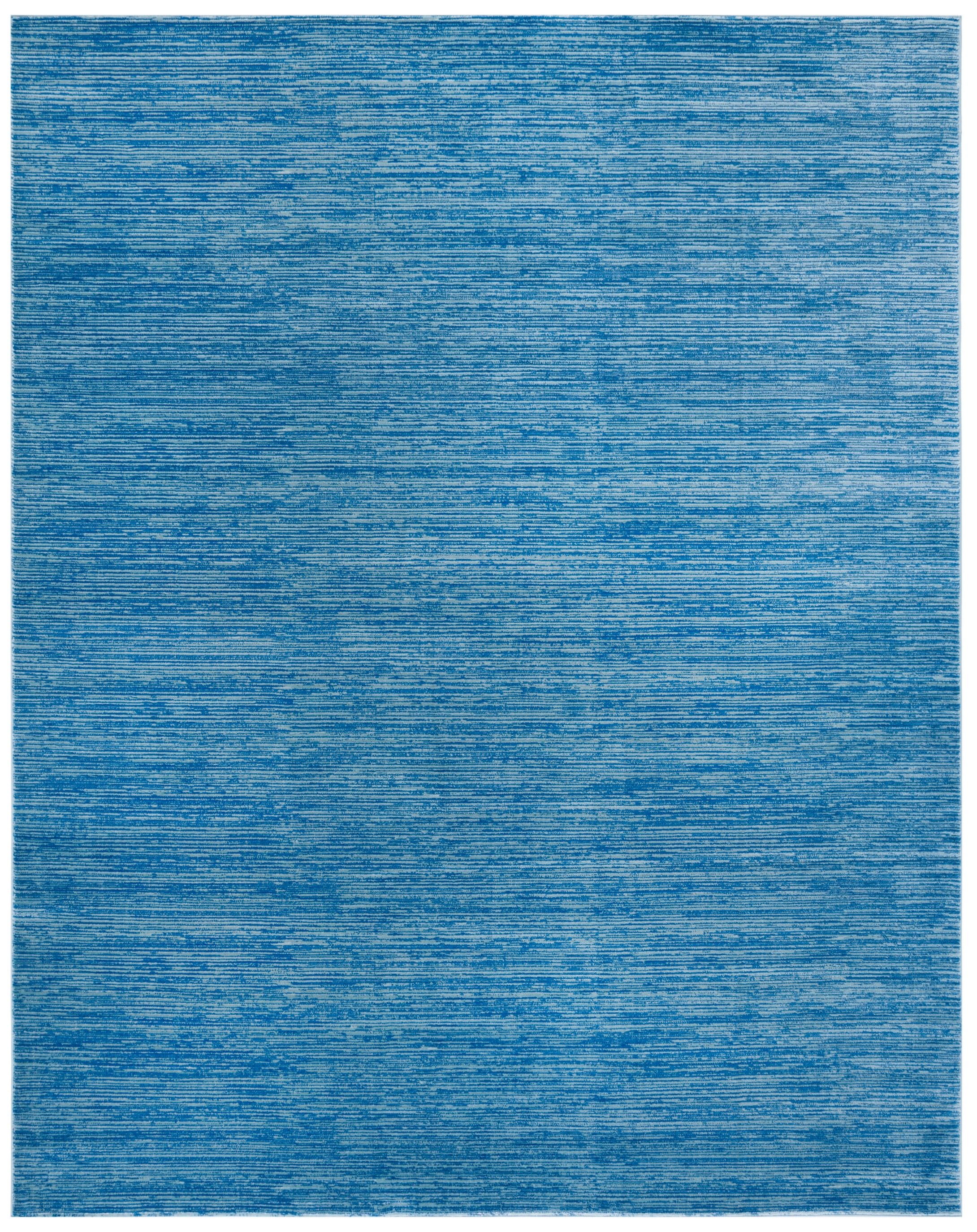 Blue Flat Woven Synthetic 9' x 12' Area Rug