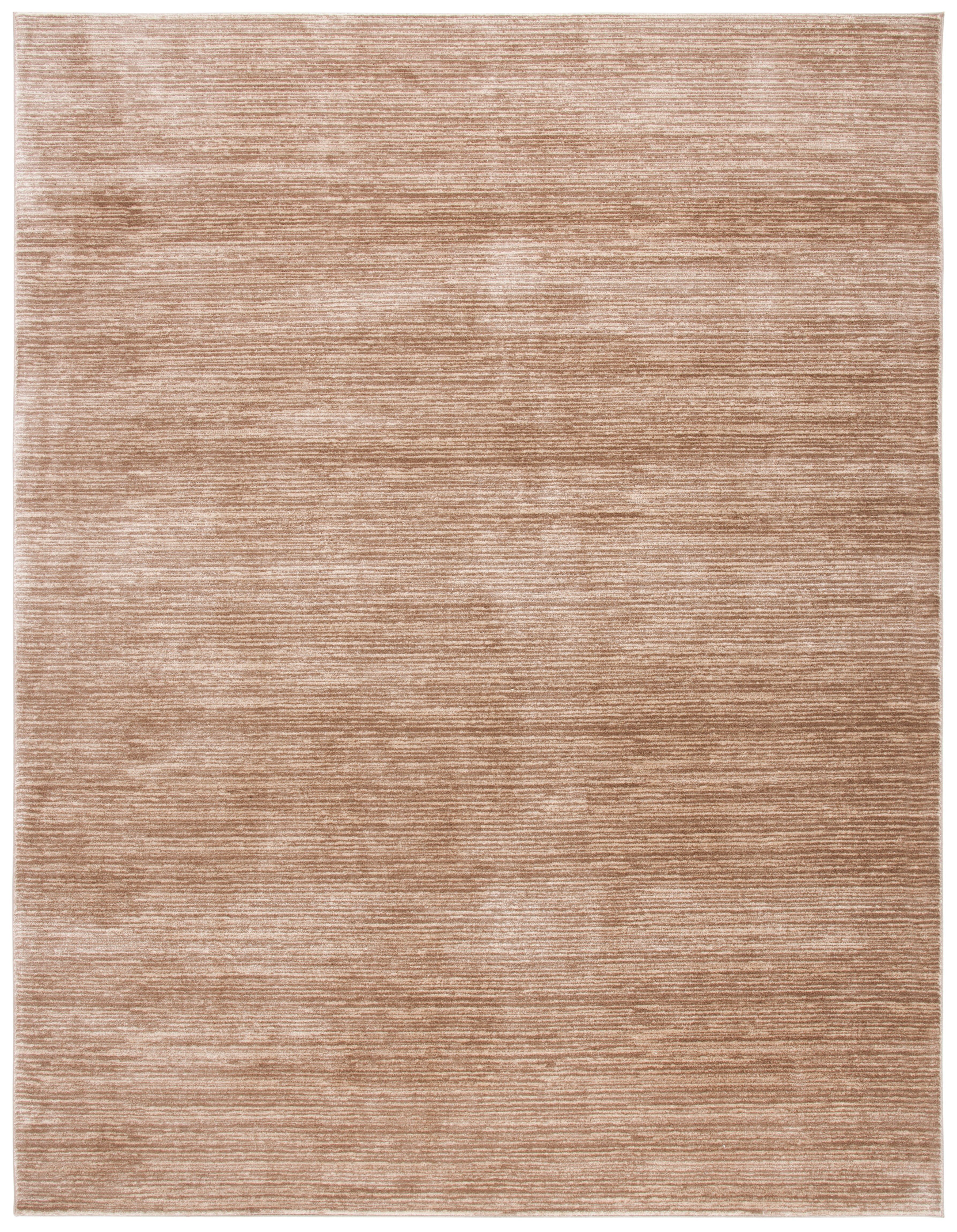 Light Brown 9' x 12' Solid Synthetic Area Rug