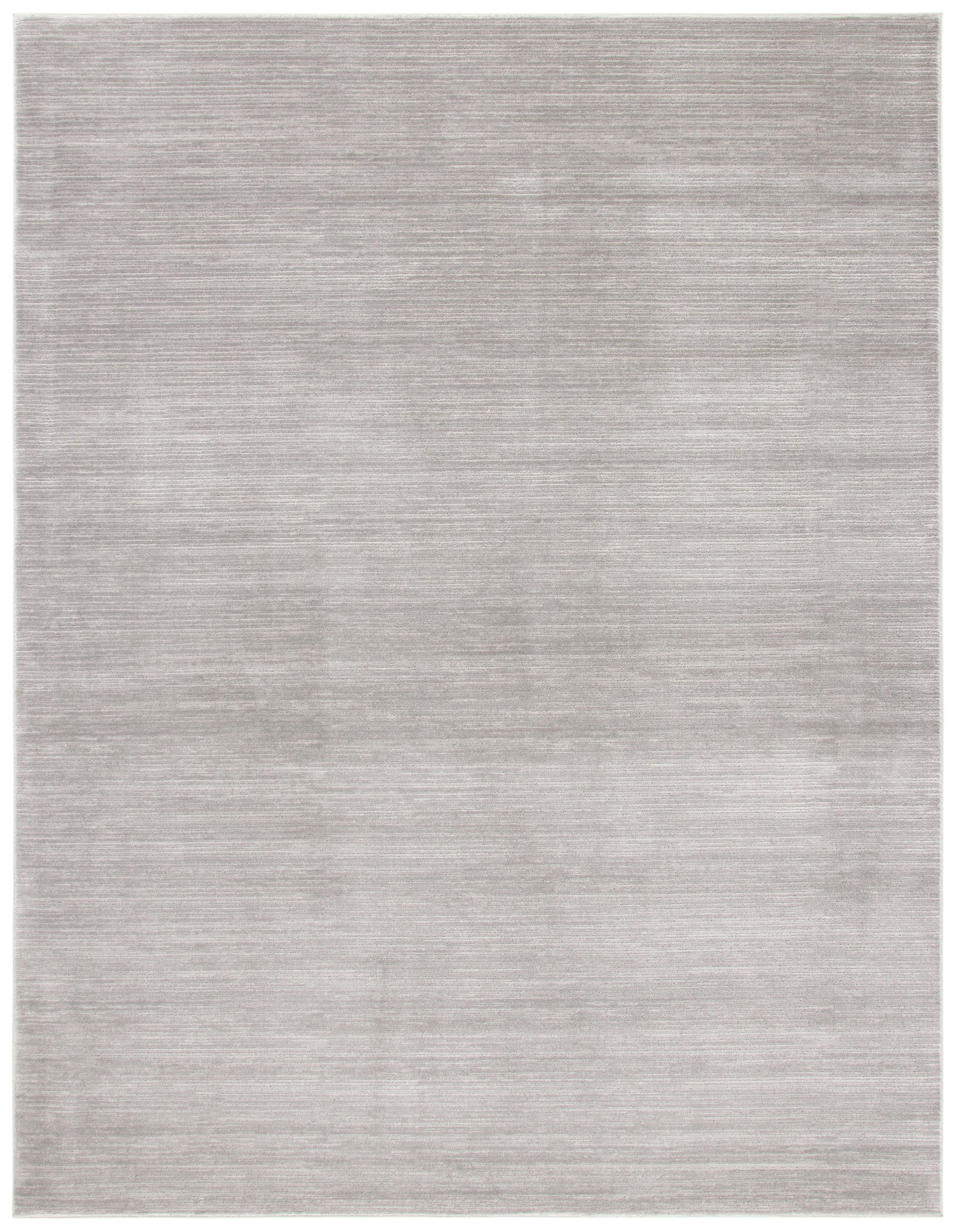 Elysian Silver 8' Round Hand-Knotted Cotton Blend Area Rug