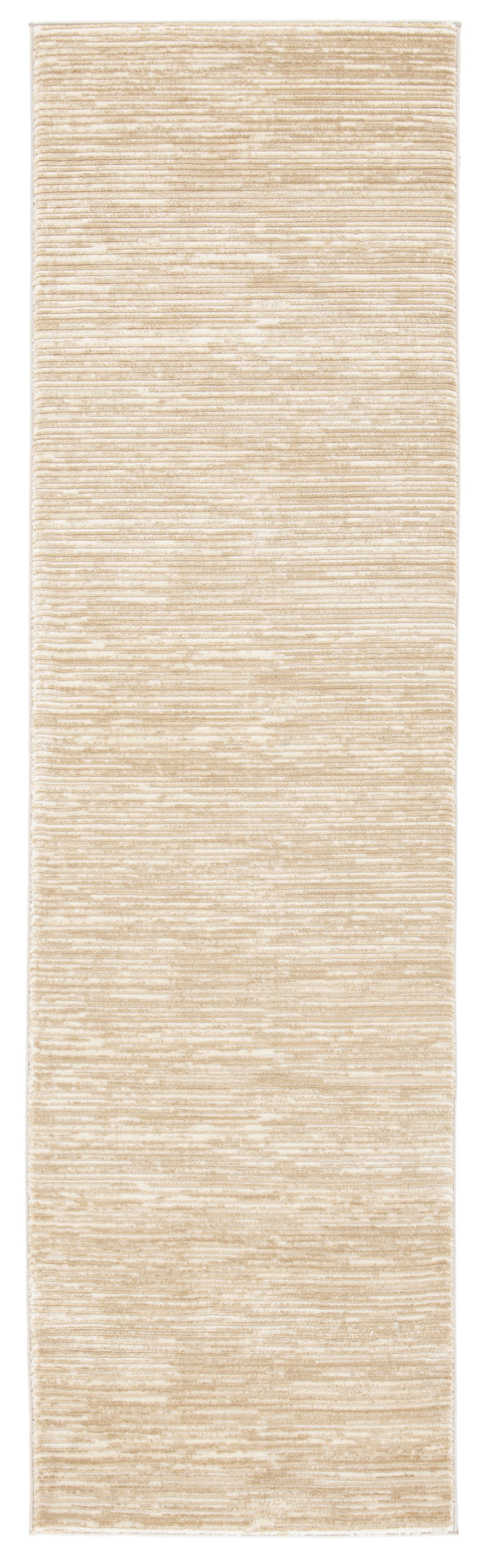 Beige Flat Woven Stain-Resistant Runner Rug, 2'2" x 8'