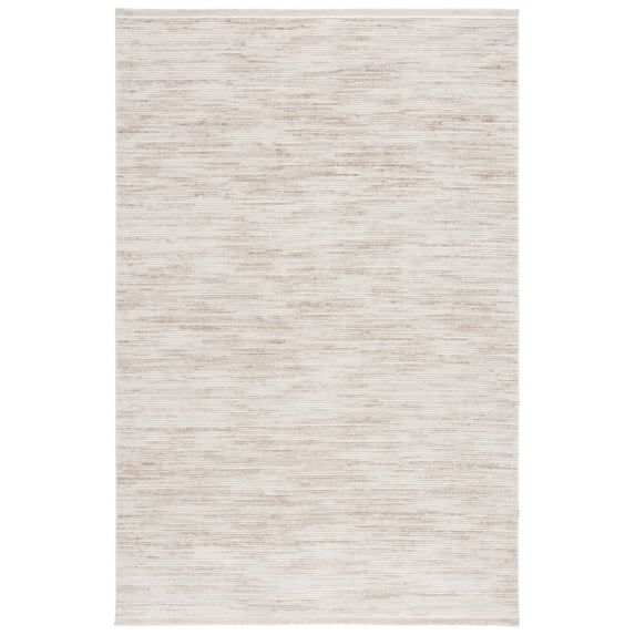 Ivory Beige 9' x 12' Synthetic Easy Care Area Rug