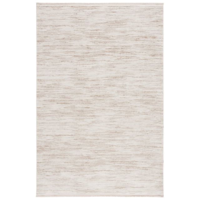 Ivory Beige 9' x 12' Synthetic Easy Care Area Rug