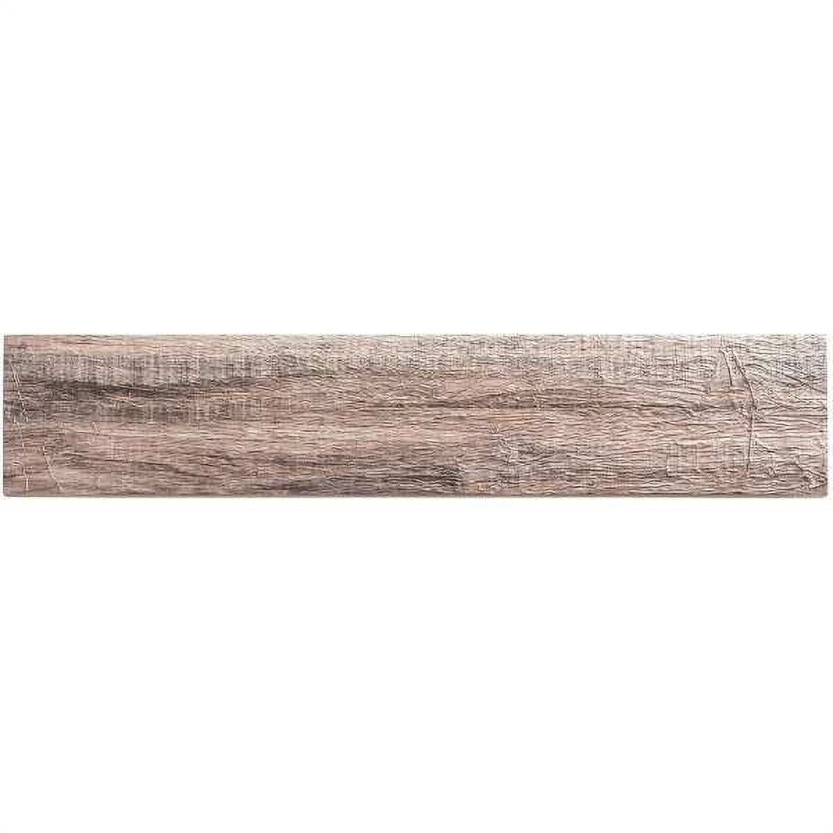 Vaal Matte Brown Glass Wood Look Rectangular Wall Tile