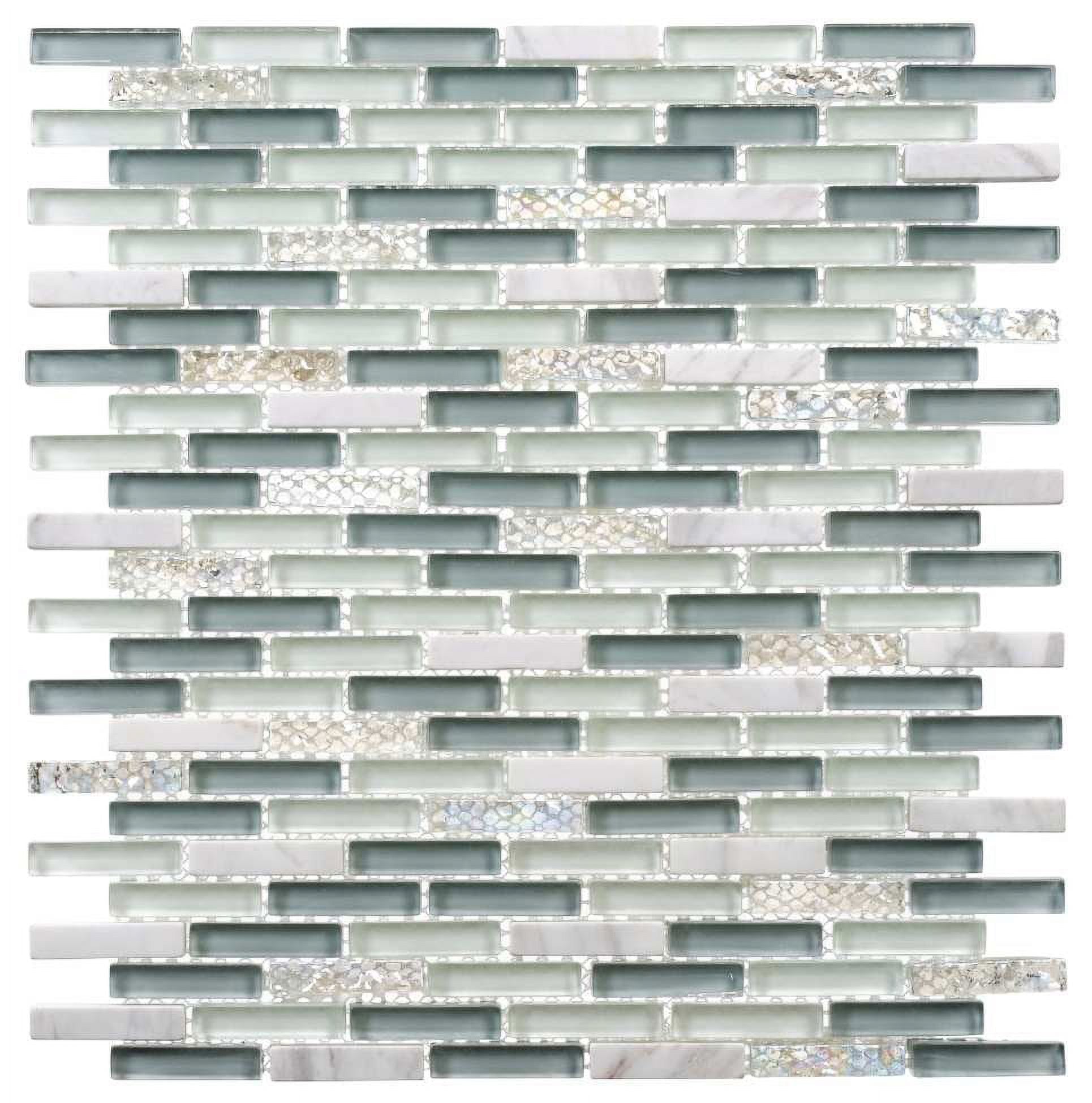 Riviera Gray 2x2 Matte Glass and Stone Mosaic Tile