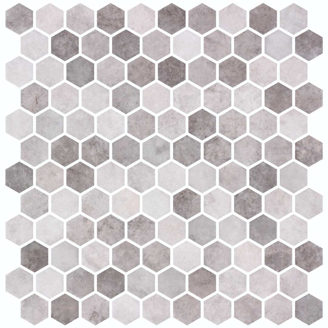 Krest Matte Brown Hexagonal Honeycomb Mosaic Tile