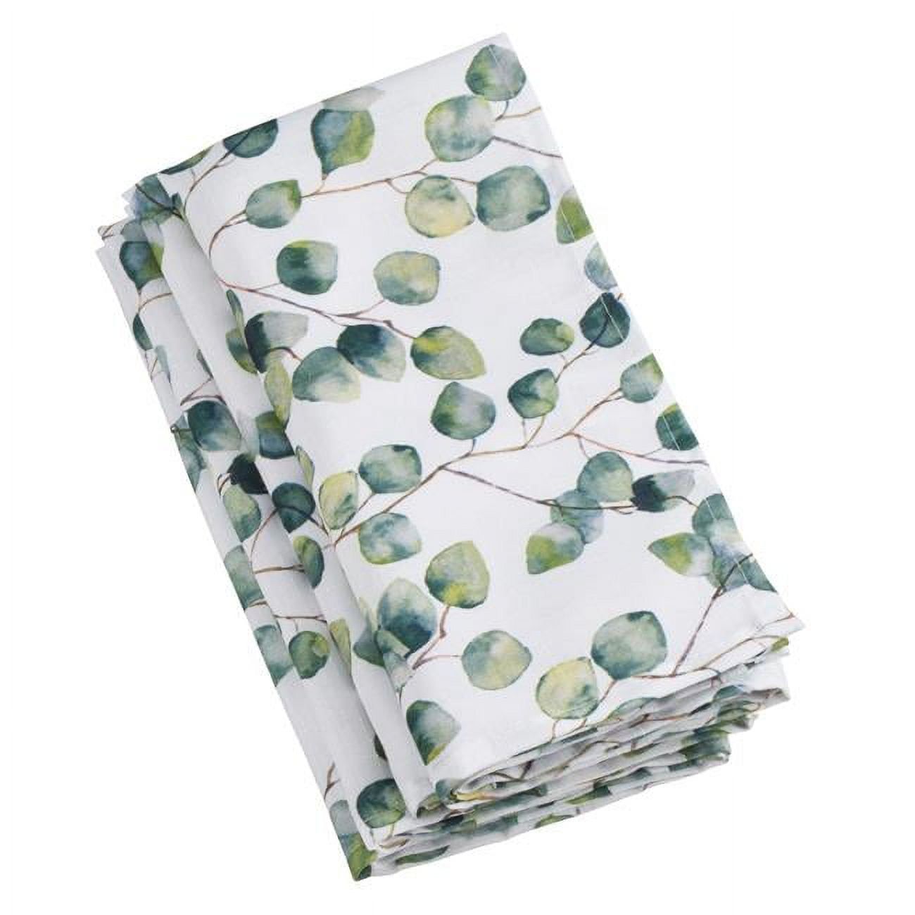 Eucalyptus Leaf Design 20" Square Polyester Napkins, Set of 12