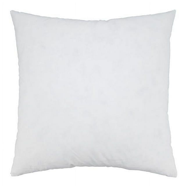 Luxurious White Cotton Down Feather Pillow Insert, 21" x 21"