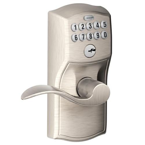 Satin Nickel Electronic Keypad Entry Lever Lock
